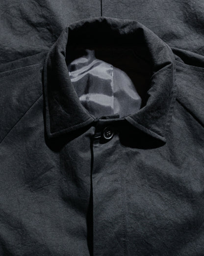 lost & found Wanze Wanze Raglan Overcoat Washed Cotton Black