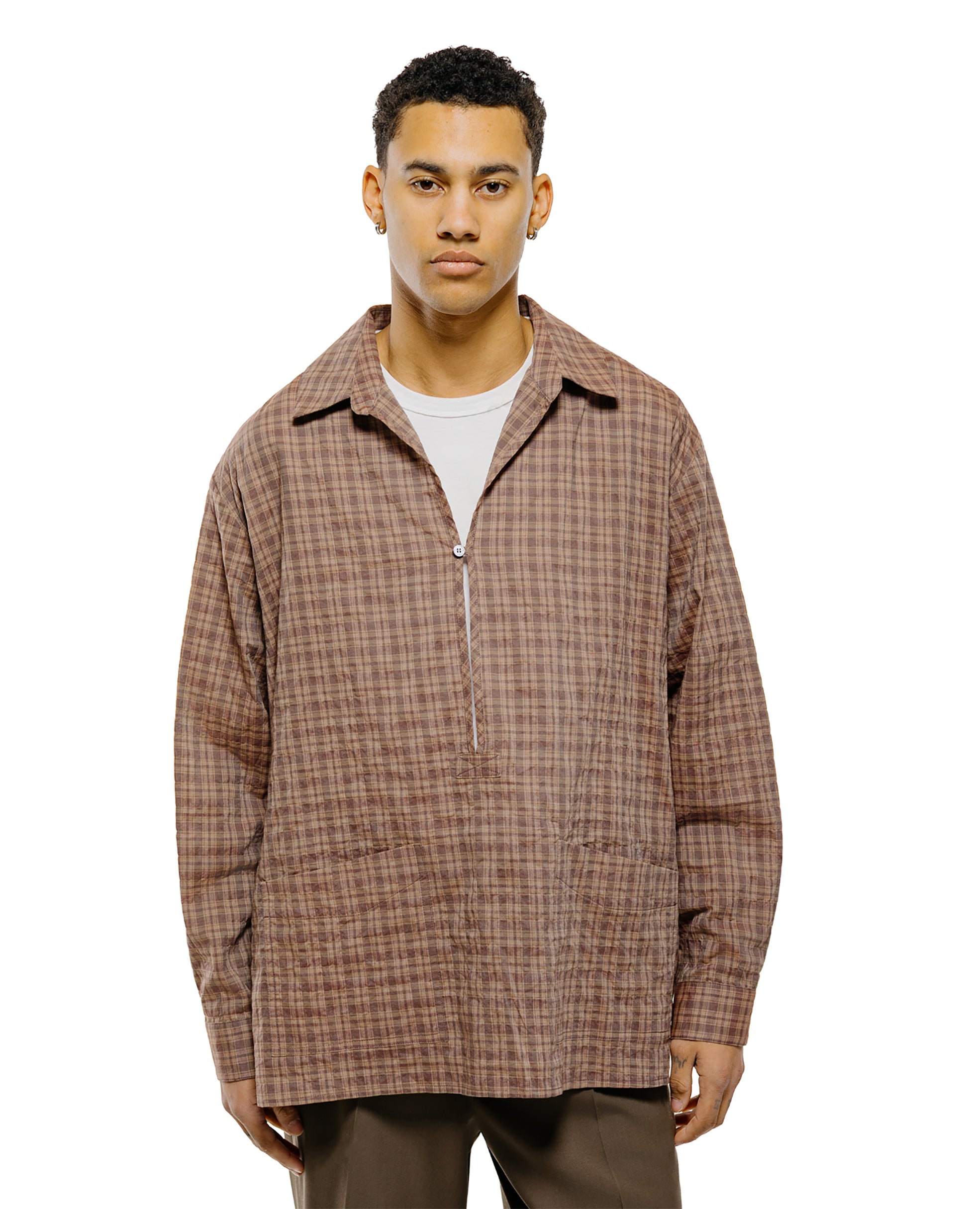 lost & found Wanze Wanze Skipper Shirt Organic Cotton Umber