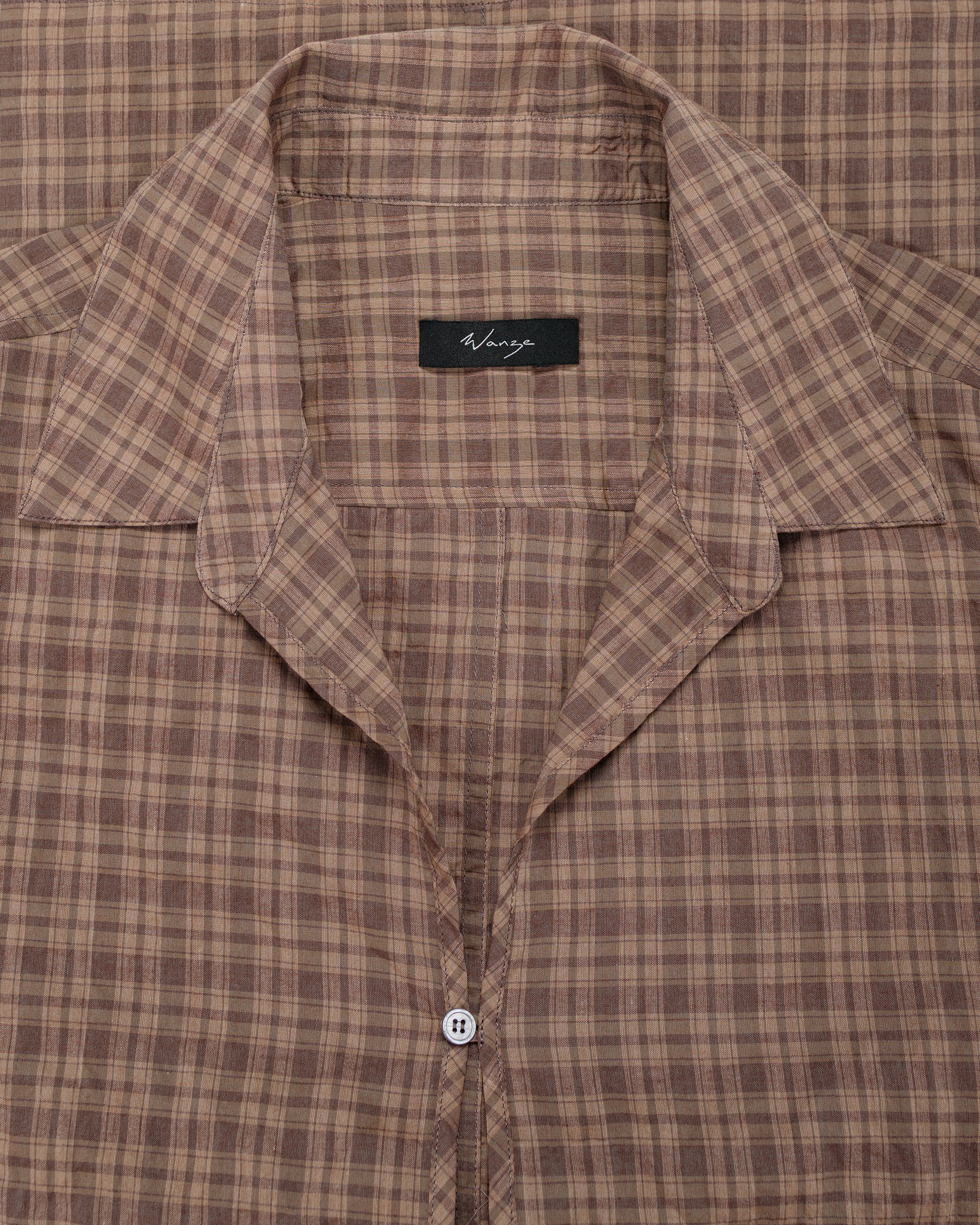 lost & found Wanze Wanze Skipper Shirt Organic Cotton Umber