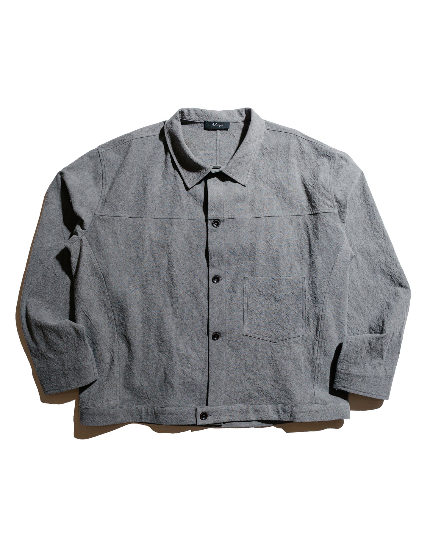 lost & found Wanze Wanze Type 1 Overshirt Cotton Linen Ramie Light Charcoal