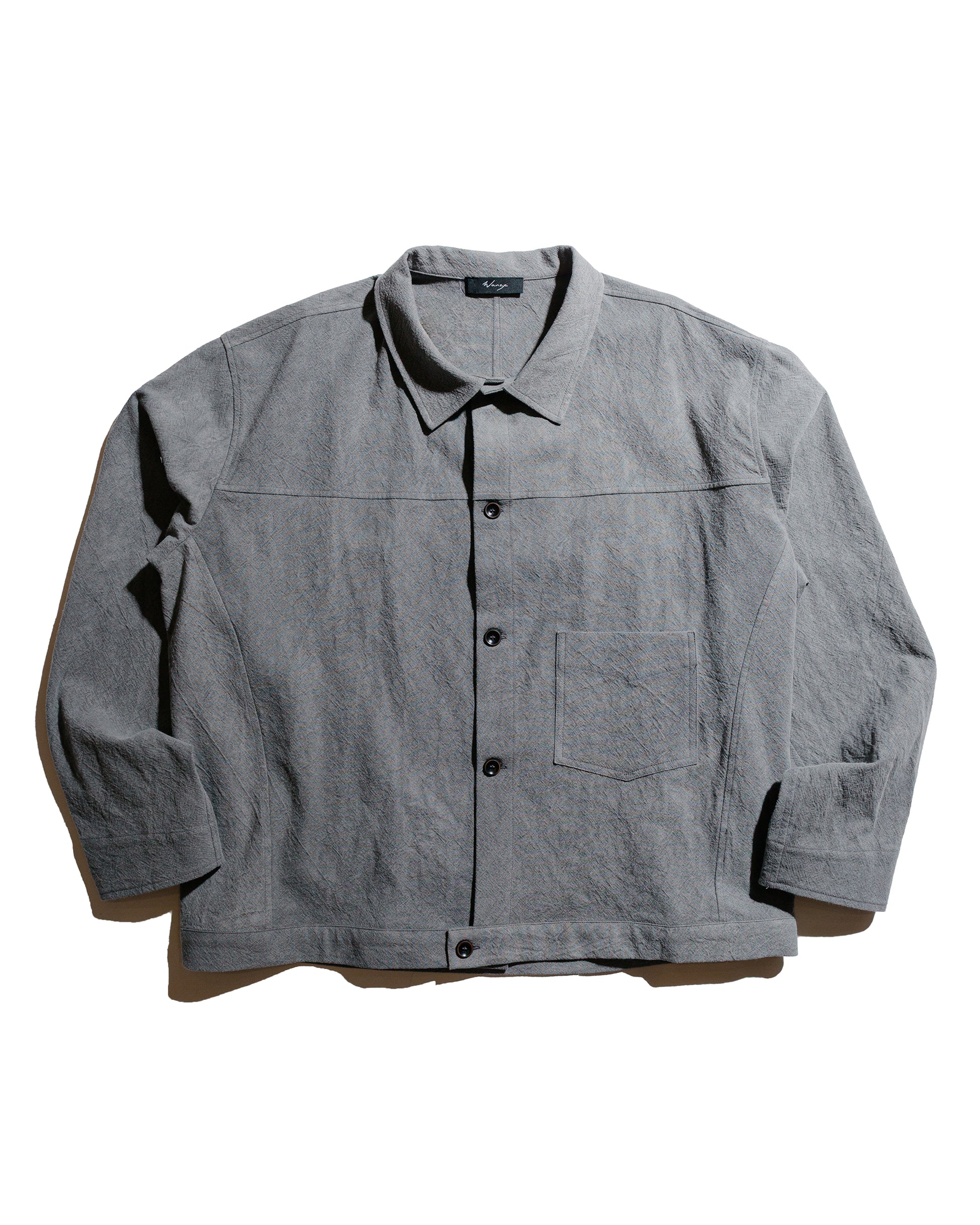 lost & found Wanze Wanze Type 1 Overshirt Cotton Linen Ramie Light Charcoal