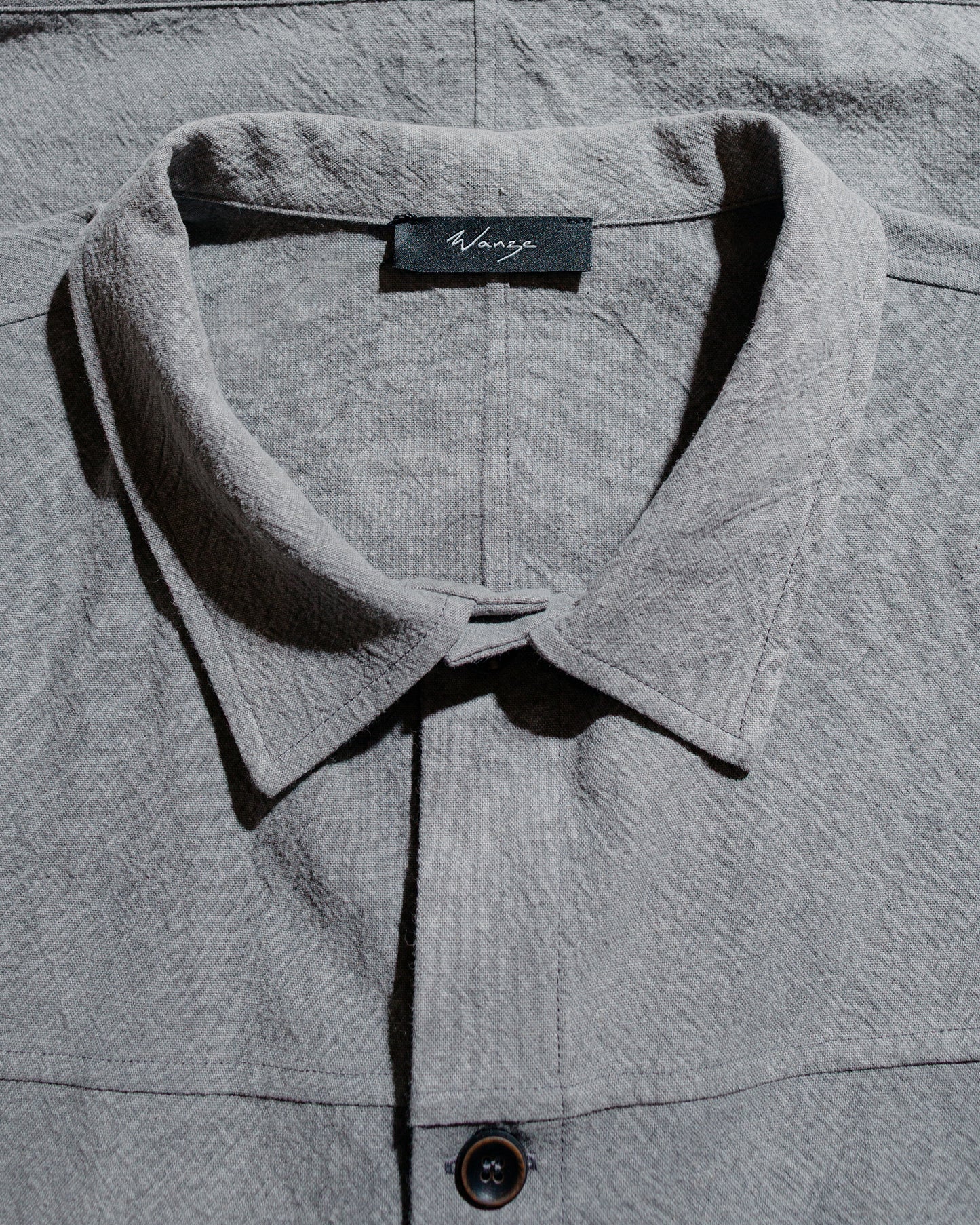 lost & found Wanze Wanze Type 1 Overshirt Cotton Linen Ramie Light Charcoal