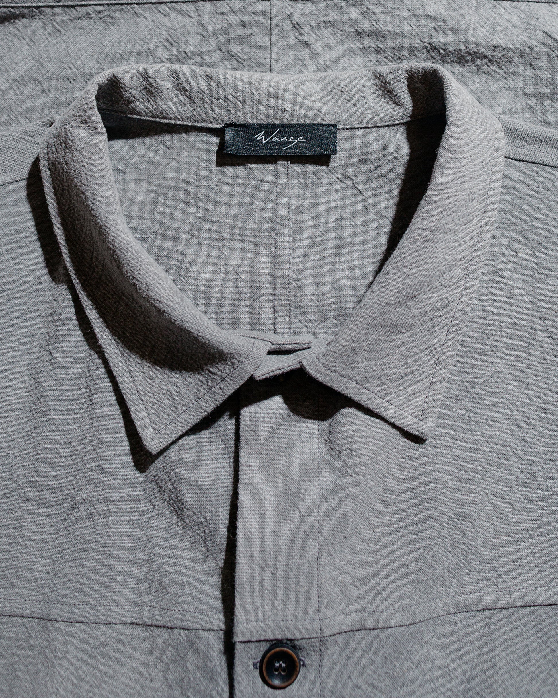 lost & found Wanze Wanze Type 1 Overshirt Cotton Linen Ramie Light Charcoal