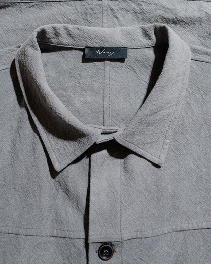 lost & found Wanze Wanze Type 1 Overshirt Cotton Linen Ramie Light Charcoal