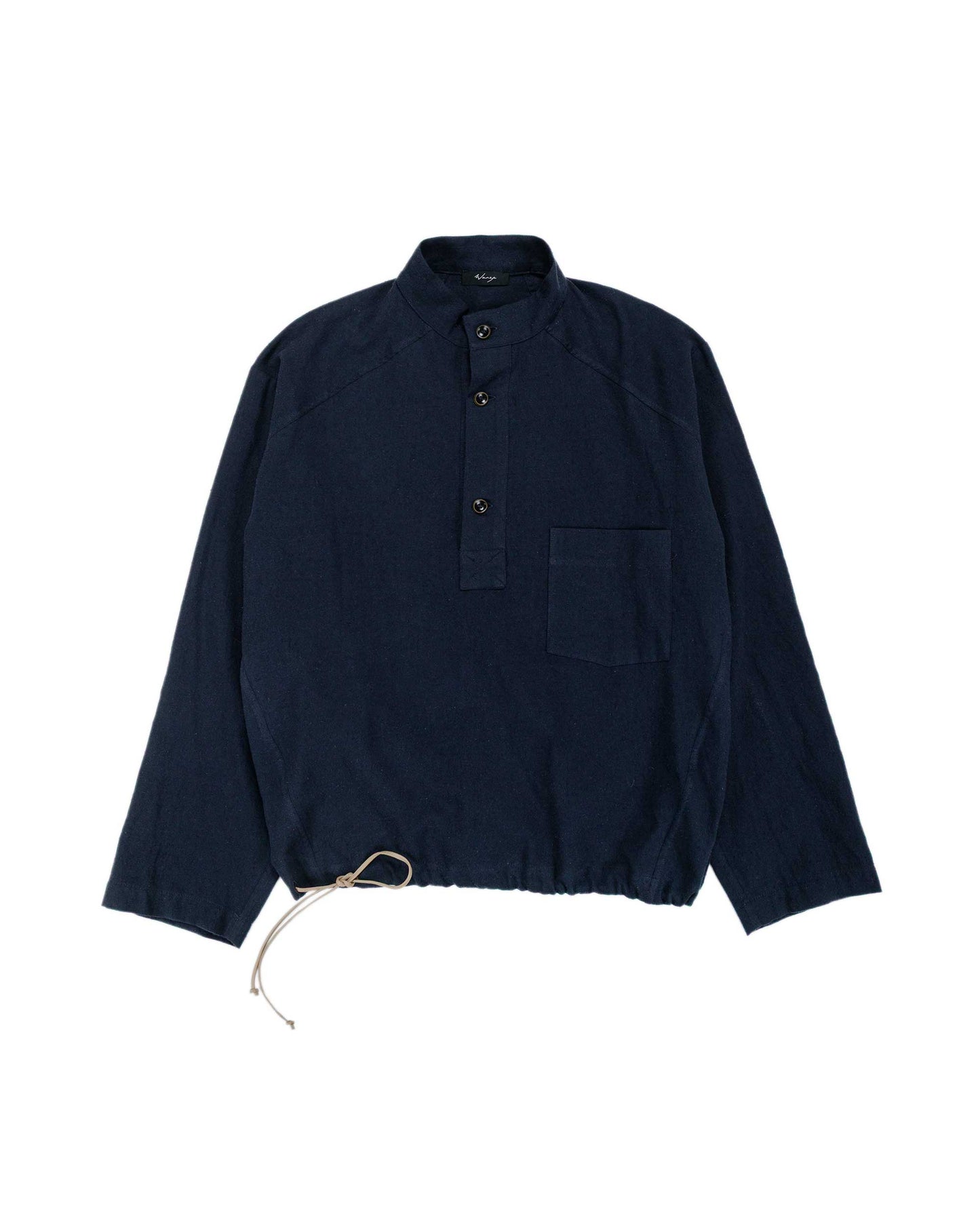 lost & found Wanze Wanze Work Smock Raw Cotton Silk Navy