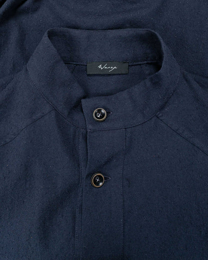 lost & found Wanze Wanze Work Smock Raw Cotton Silk Navy