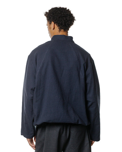 lost & found Wanze Wanze Work Smock Raw Cotton Silk Navy