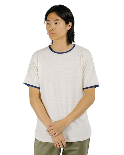 Warehouse Lot. 4059 Ringer T Plain Cream/Navy