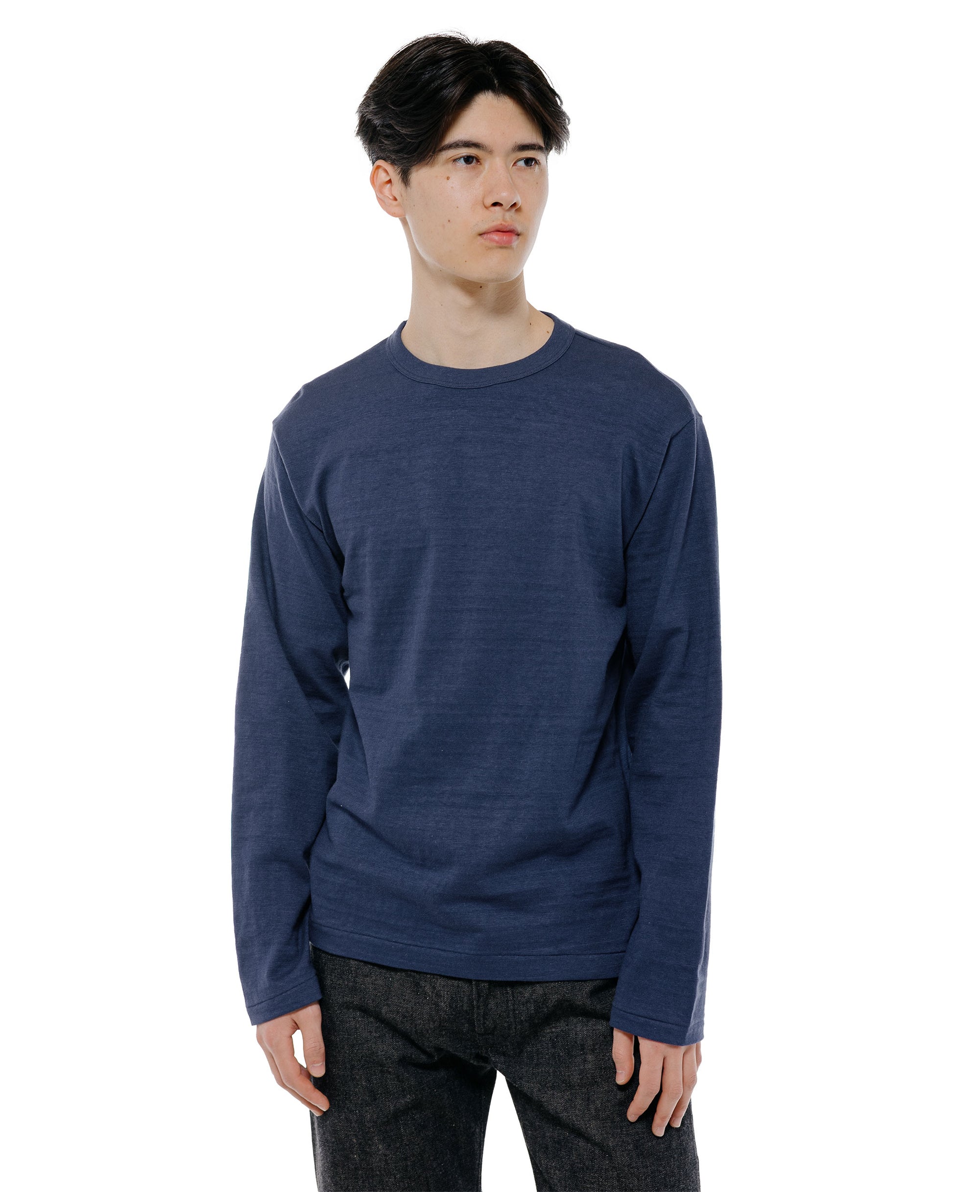 lost & found Warehouse Warehouse Lot. 5906 Long Sleeve Crew Neck T-Shirt Navy