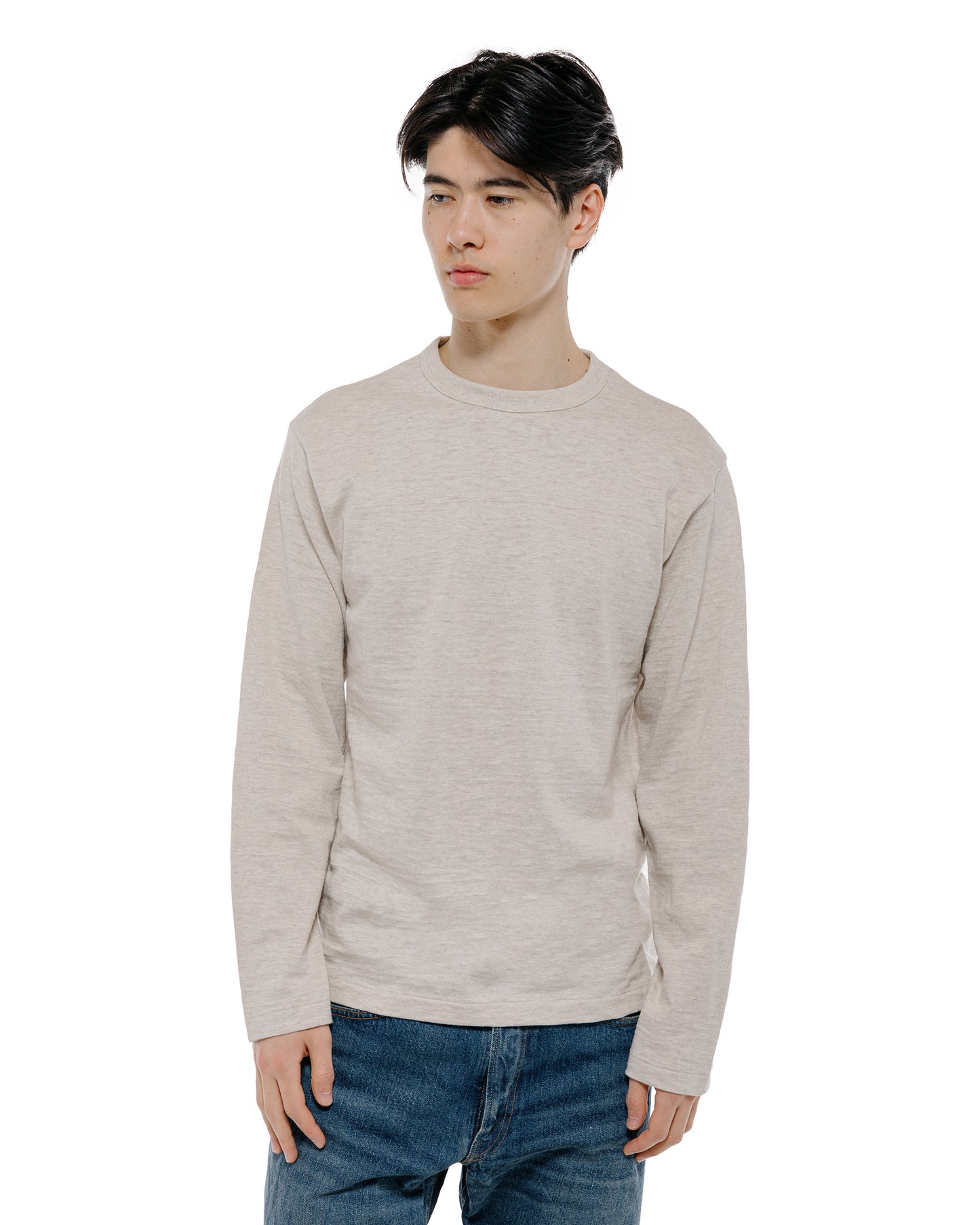lost & found Warehouse Warehouse Lot. 5906 Long Sleeve Crew Neck T-Shirt Oatmeal