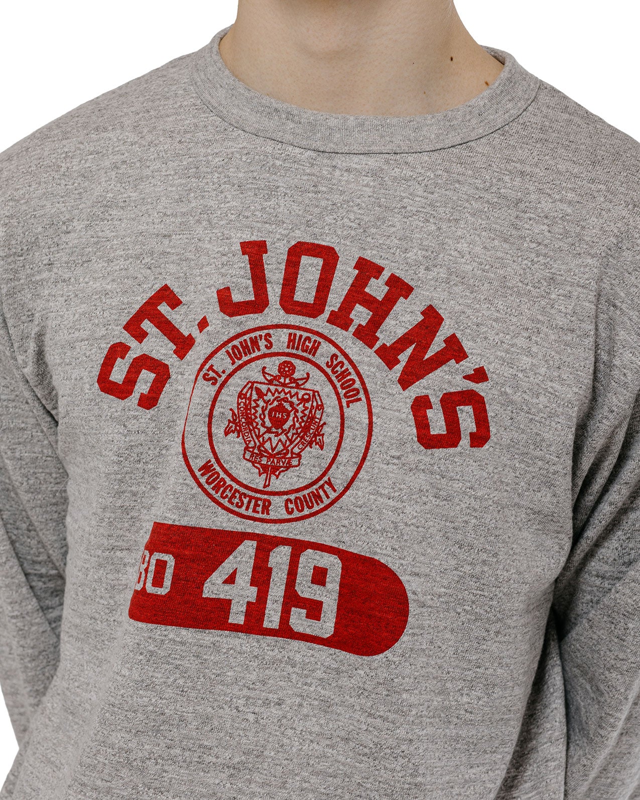 lost & found Warehouse Warehouse Lot. 5906 Long Sleeve Crew Neck T-Shirt St. Johns Heather Gray