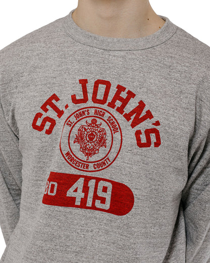 lost & found Warehouse Warehouse Lot. 5906 Long Sleeve Crew Neck T-Shirt St. Johns Heather Gray