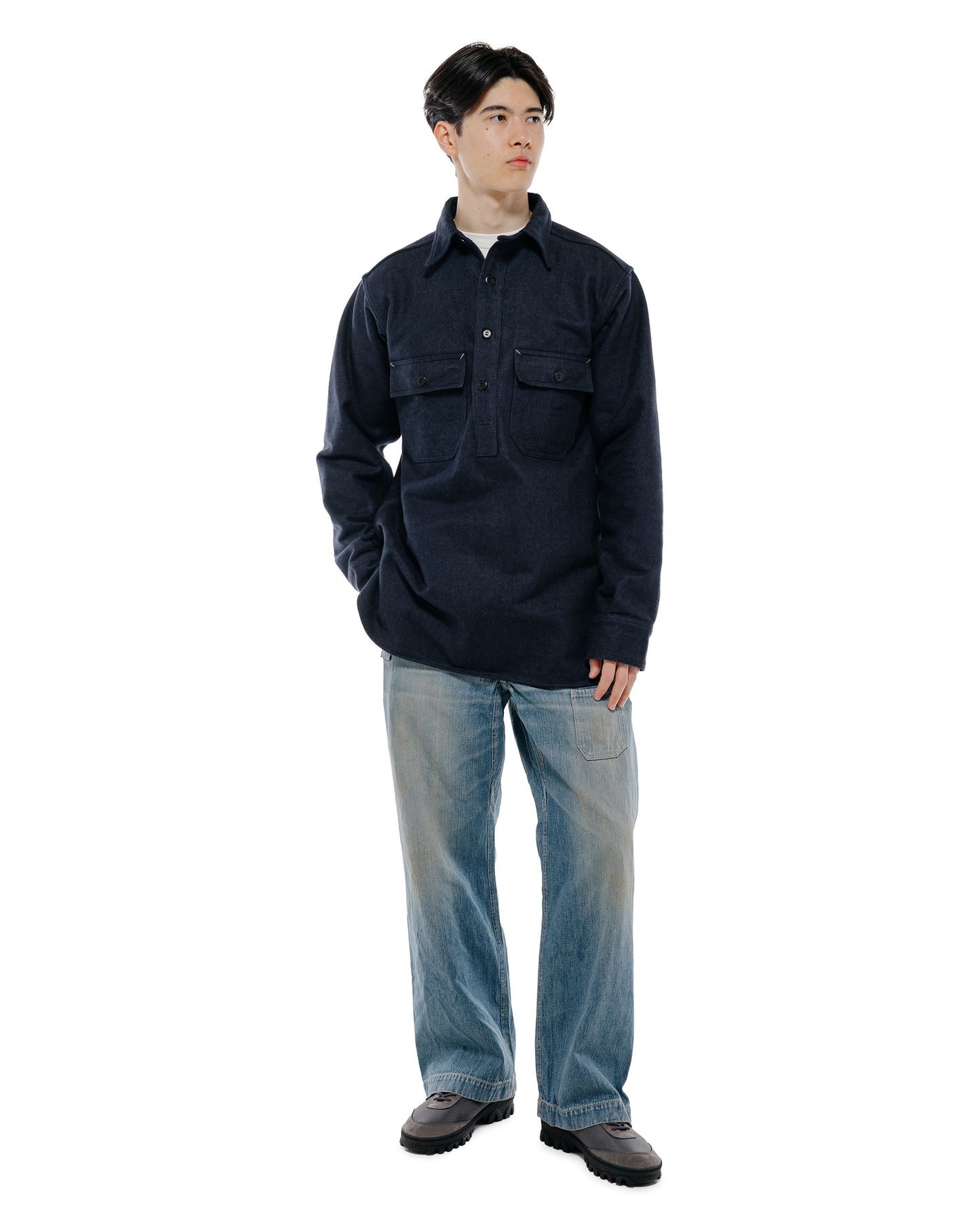 lost & found Warehouse Warehouse Lot. JG-04 1930s Chief Petty Officer C.P.O Shirt Navy