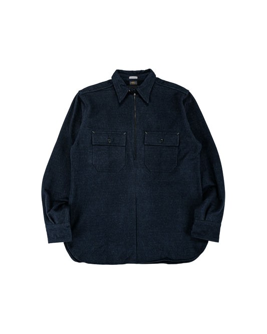 lost & found Warehouse Warehouse Lot. JG-39 C.P.O. Half-Zip Shirt Navy