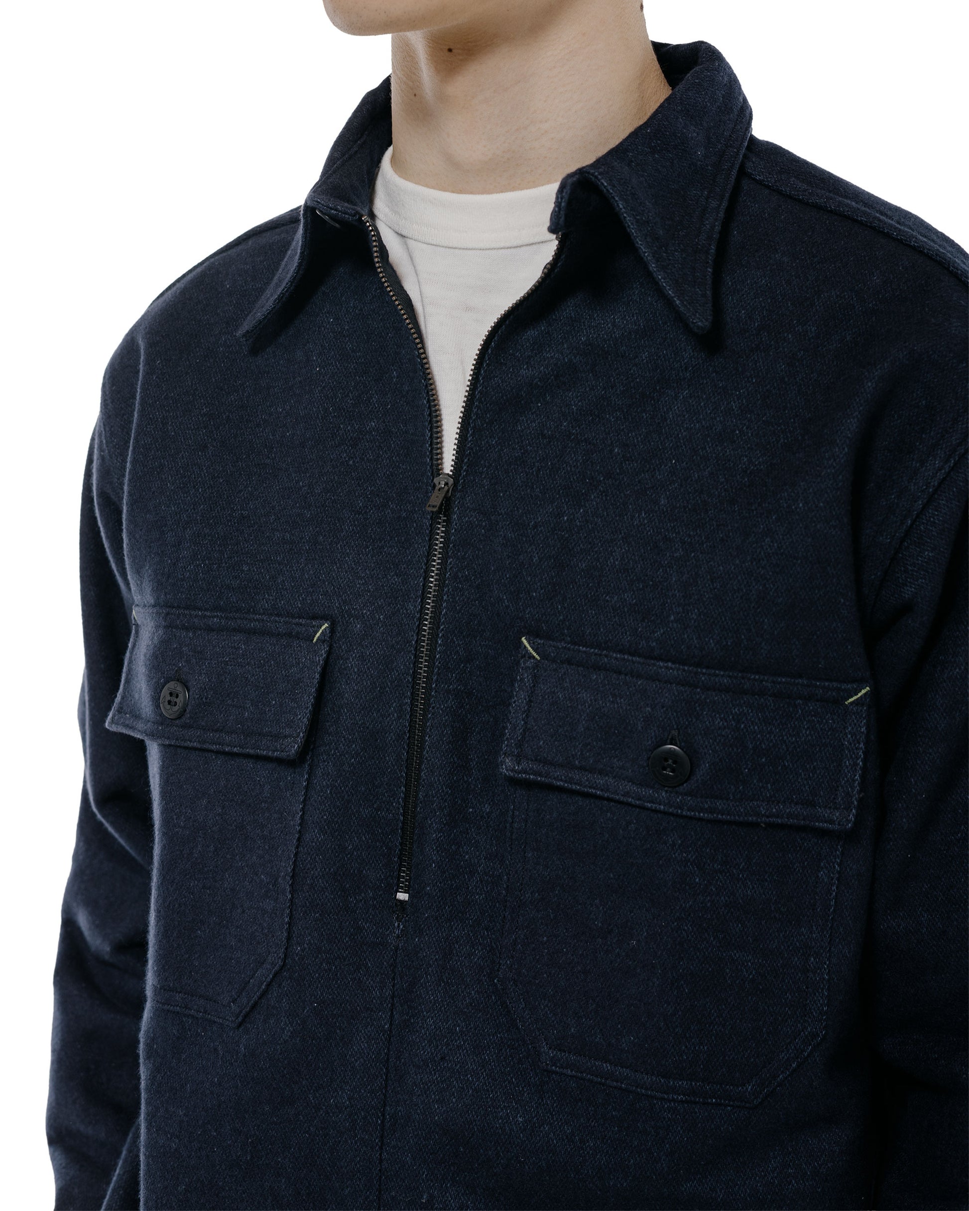 lost & found Warehouse Warehouse Lot. JG-39 C.P.O. Half-Zip Shirt Navy