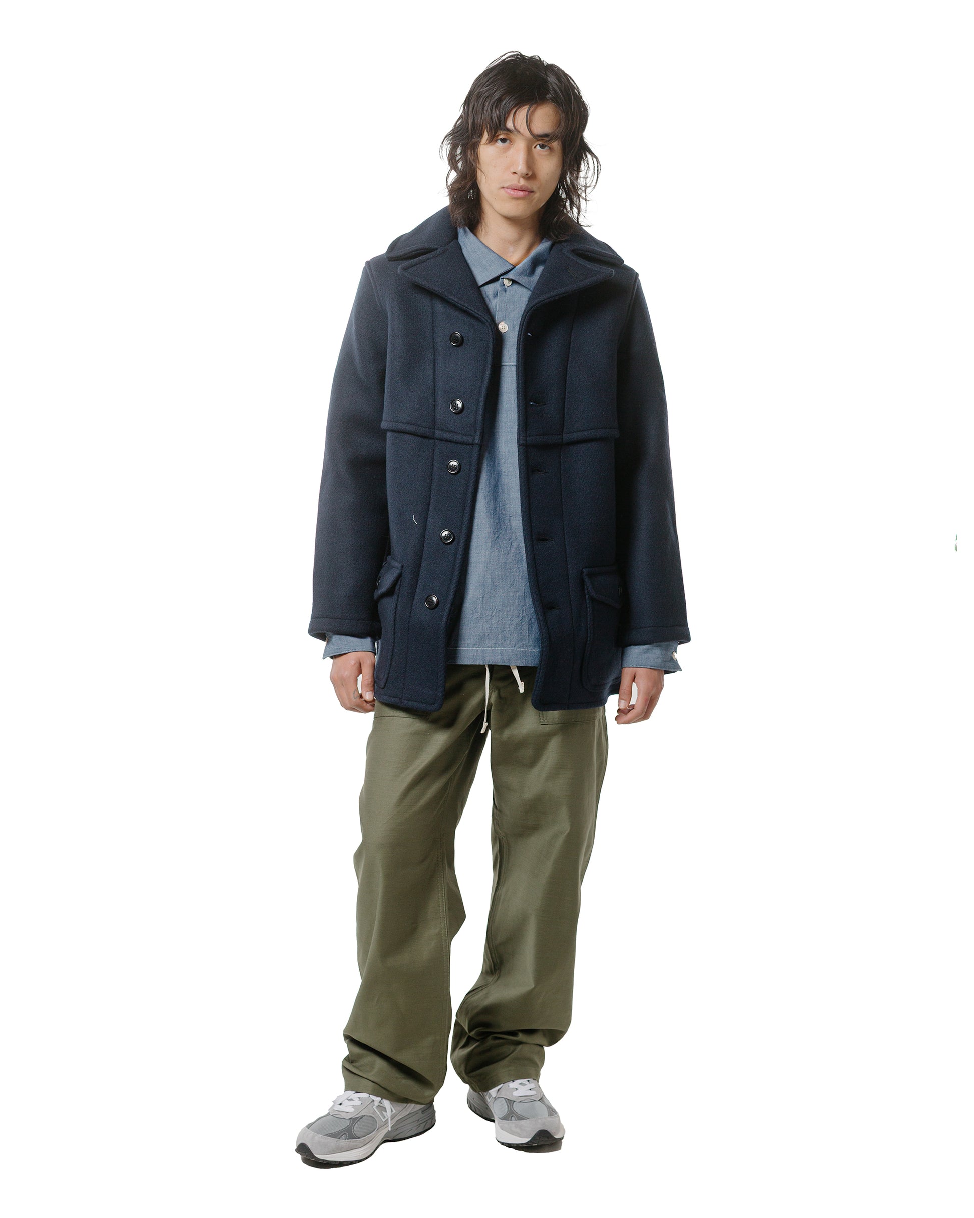 lost & found Warehouse Warehouse Lot. 2228 1930's U.S. Army Wool Mackinaw Coat Dark Navy