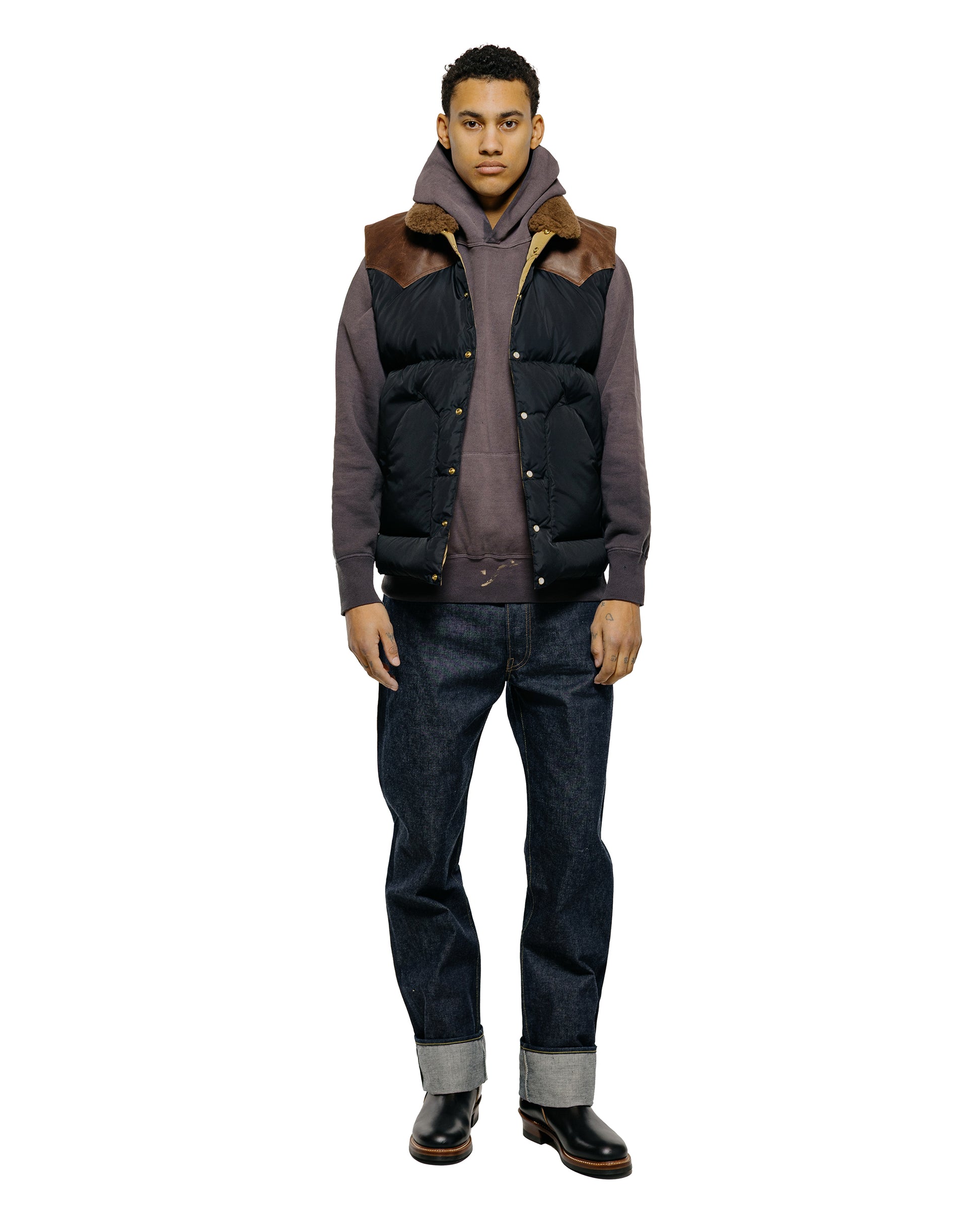 lost & found Warehouse Warehouse Lot. 2235 Rocky Mountain Vest Warehouse Nylon Christy Vest Black