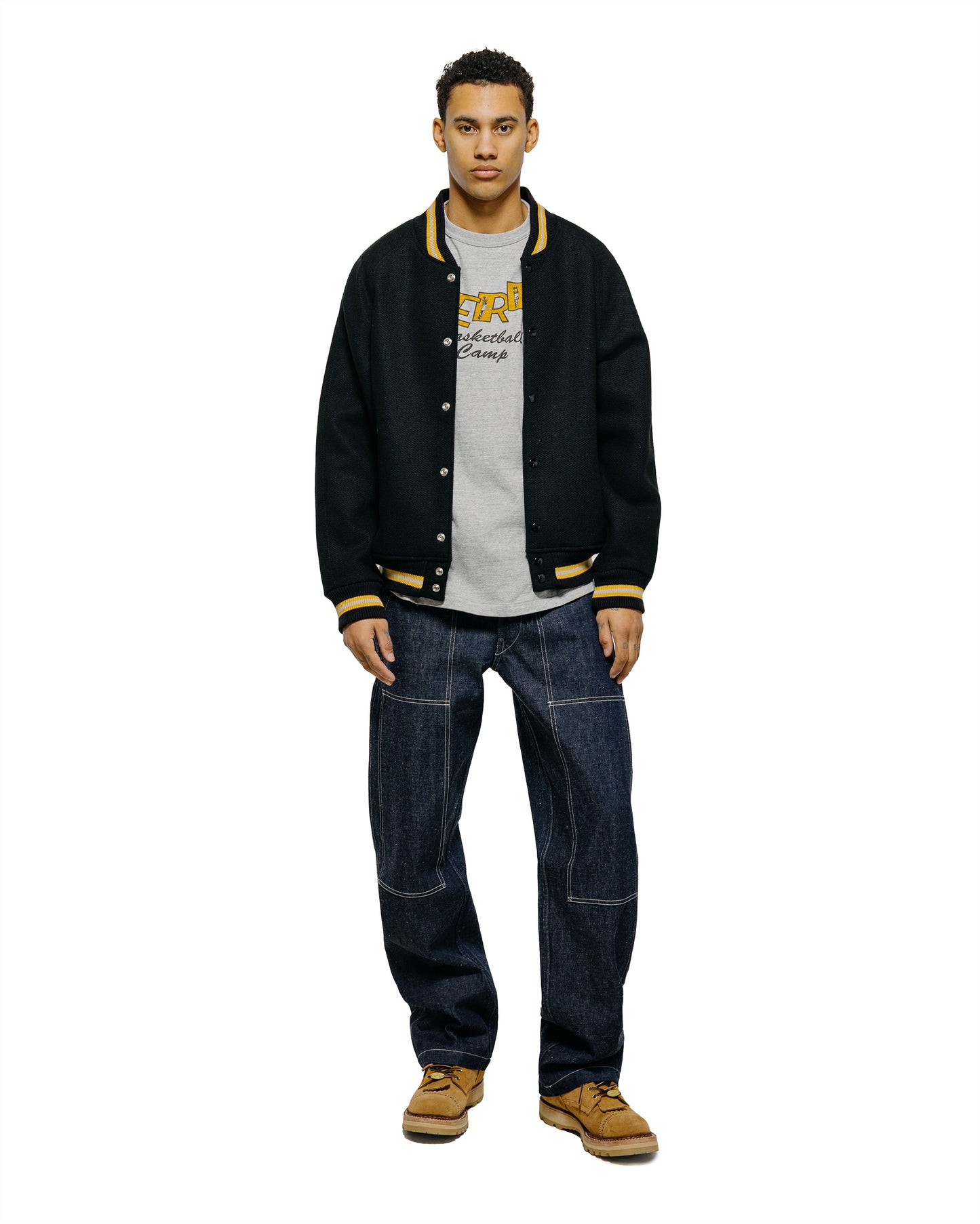 lost & found Warehouse Warehouse Lot. 2239 1950's Army Varsity Jacket Plain Black