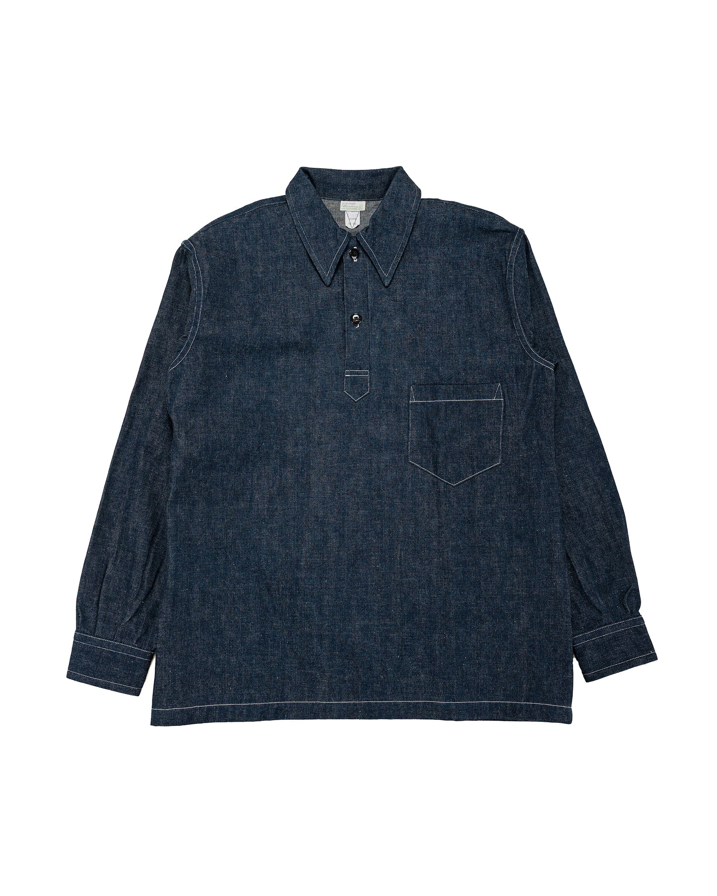 lost & found Warehouse Warehouse Lot. 3063 1930's WPA One Pocket Pullover Shirt Indigo Denim