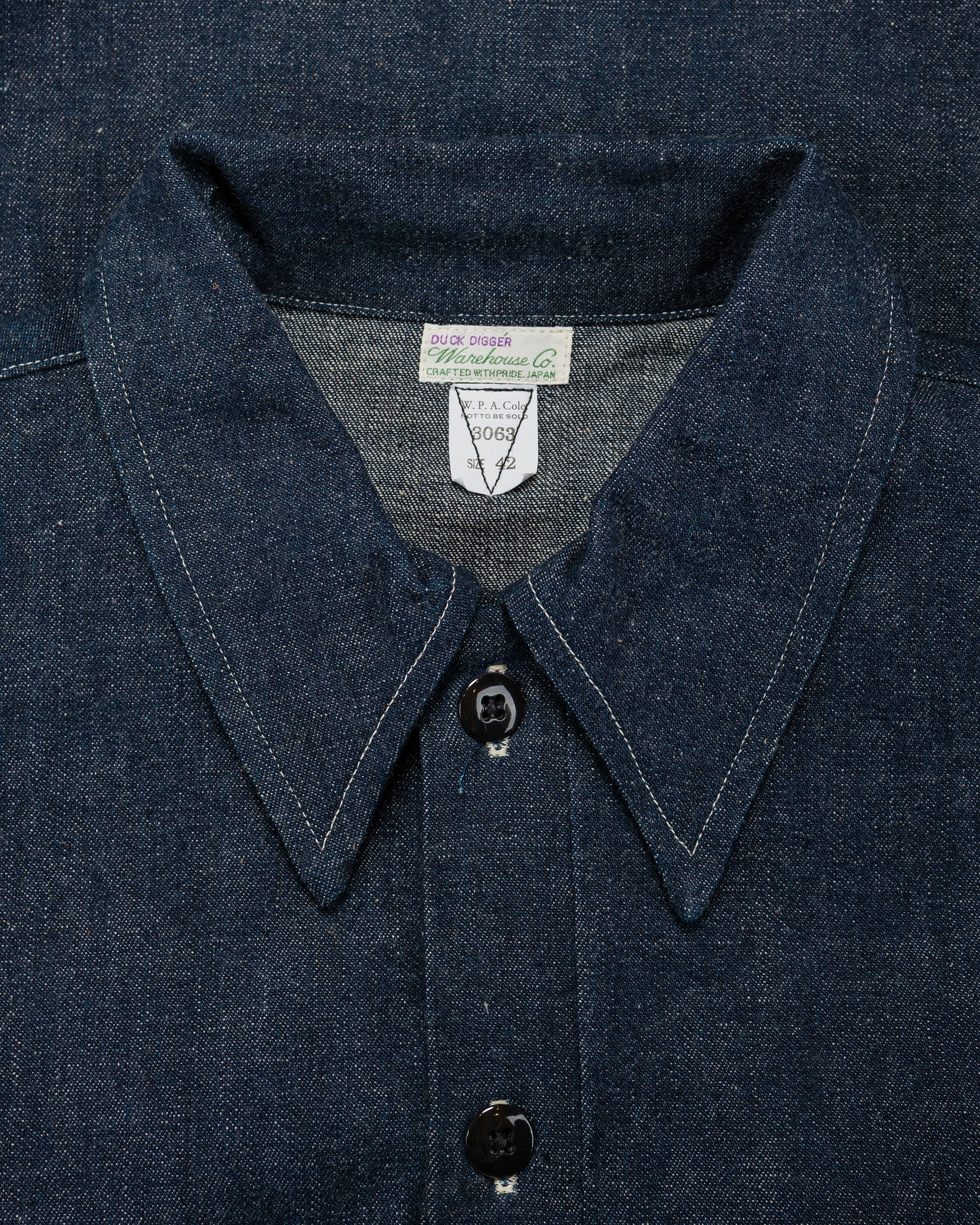 lost & found Warehouse Warehouse Lot. 3063 1930's WPA One Pocket Pullover Shirt Indigo Denim