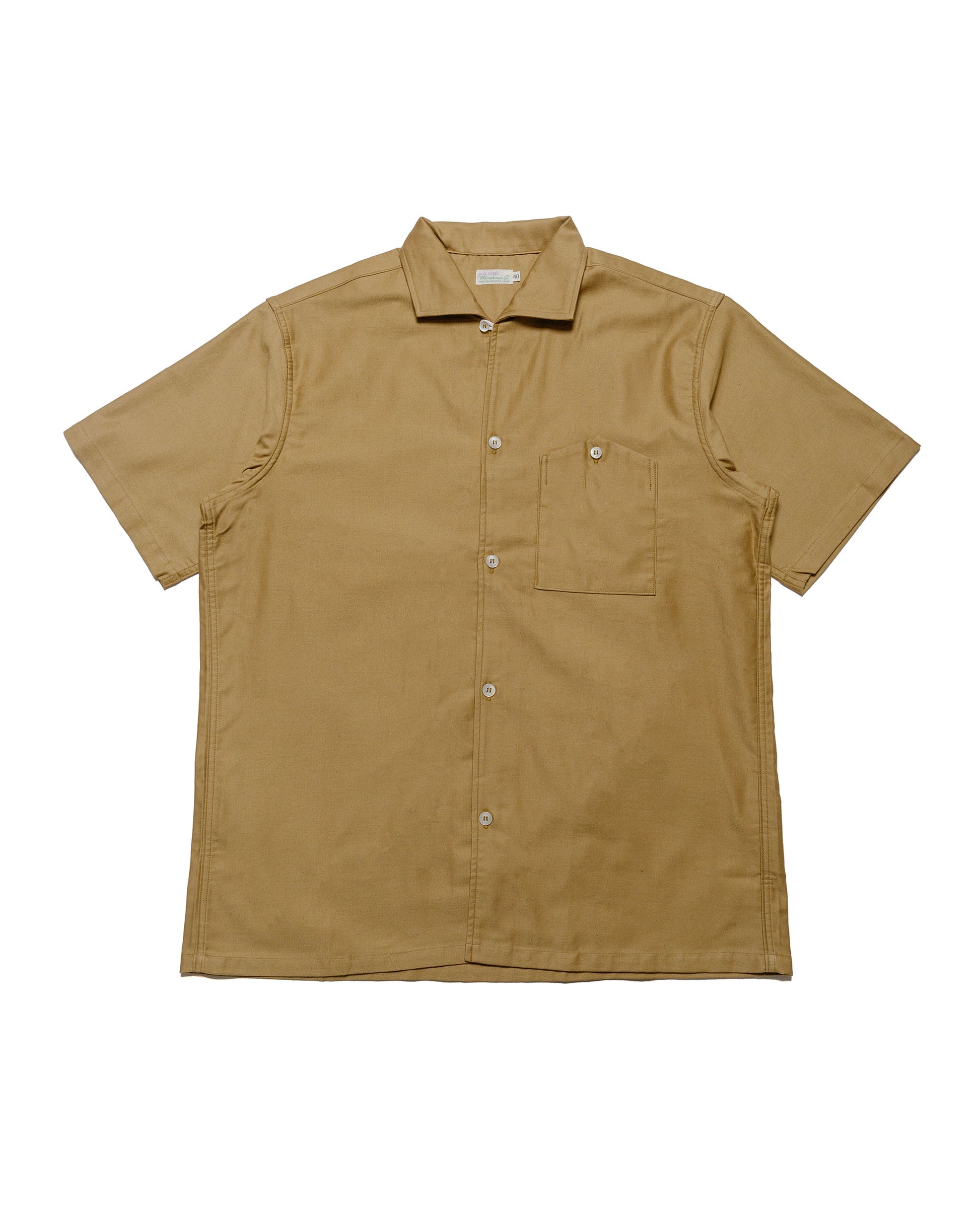 lost & found Warehouse Warehouse Lot. 3091 S/S Open Collar Shirts Camel