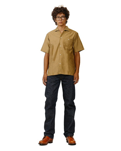 lost & found Warehouse Warehouse Lot. 3091 S/S Open Collar Shirts Camel
