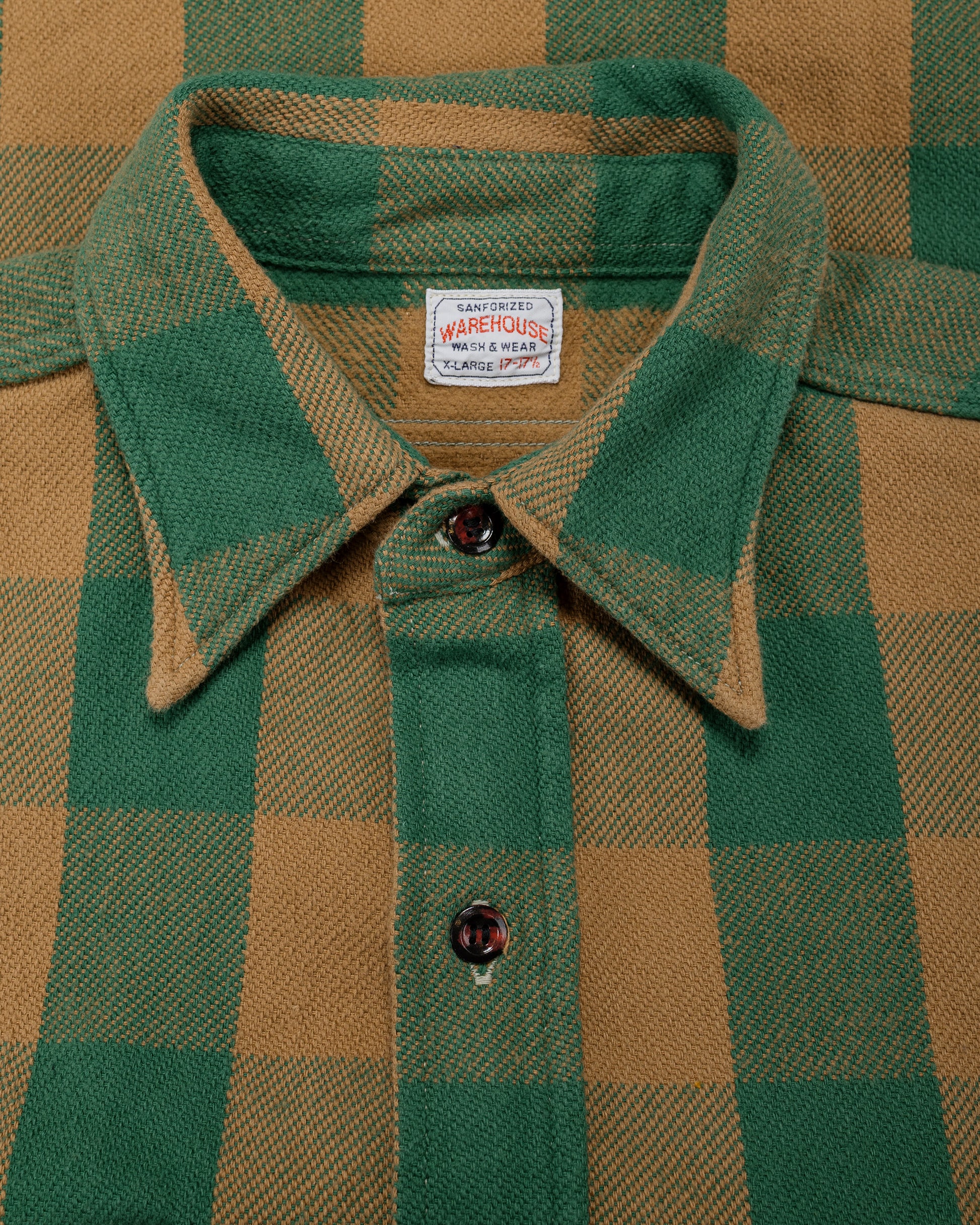 lost & found Warehouse Warehouse Lot. 3104 Flannel Shirts O/W Pattern A Green
