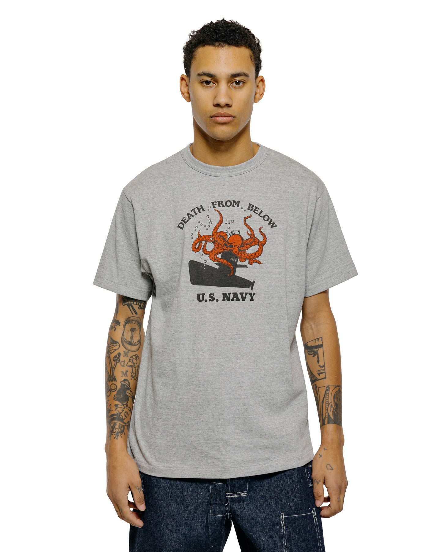 lost & found Warehouse Warehouse Lot. 4096 88/12 Heather Crew Neck T Death From Below Gray