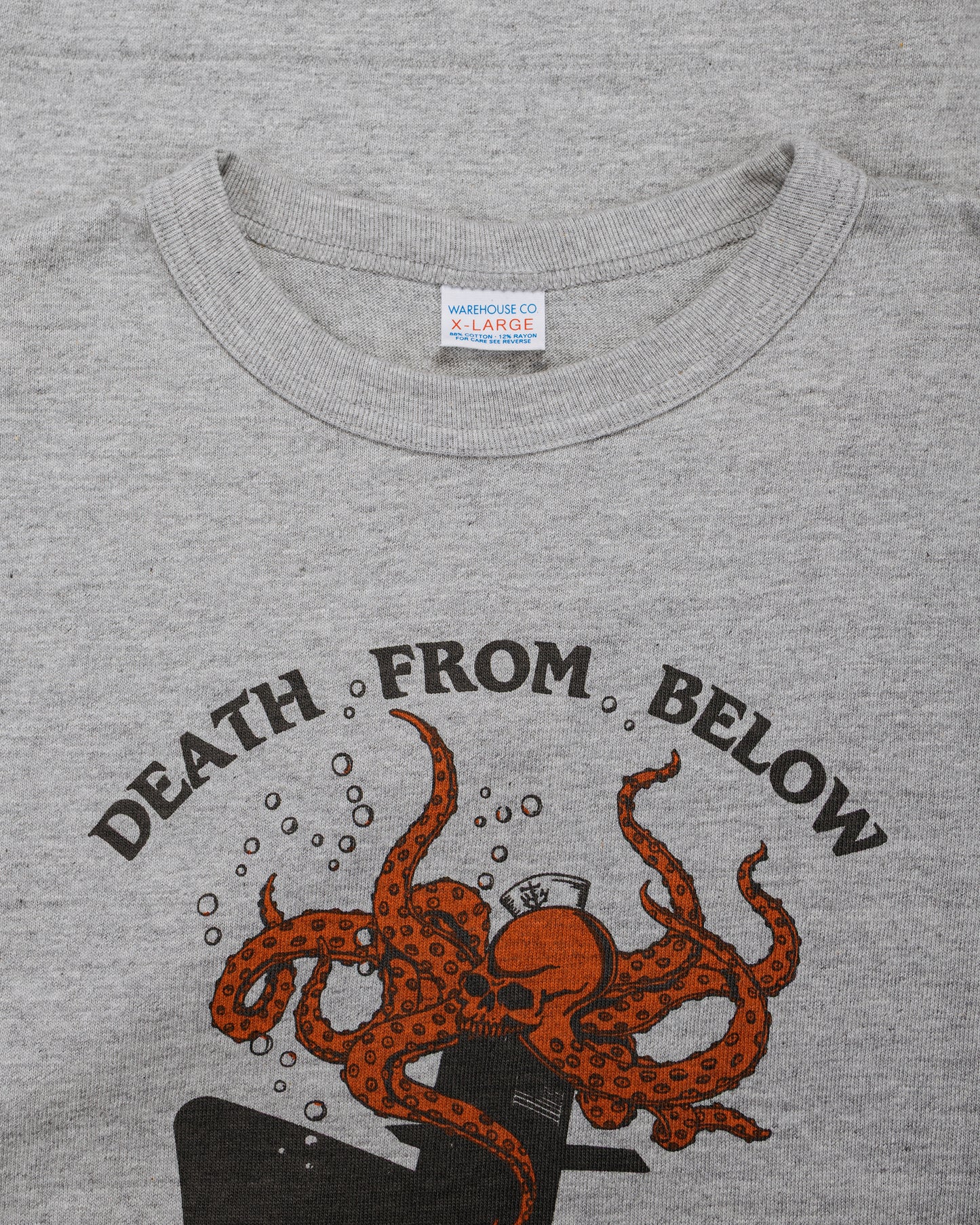 lost & found Warehouse Warehouse Lot. 4096 88/12 Heather Crew Neck T Death From Below Gray
