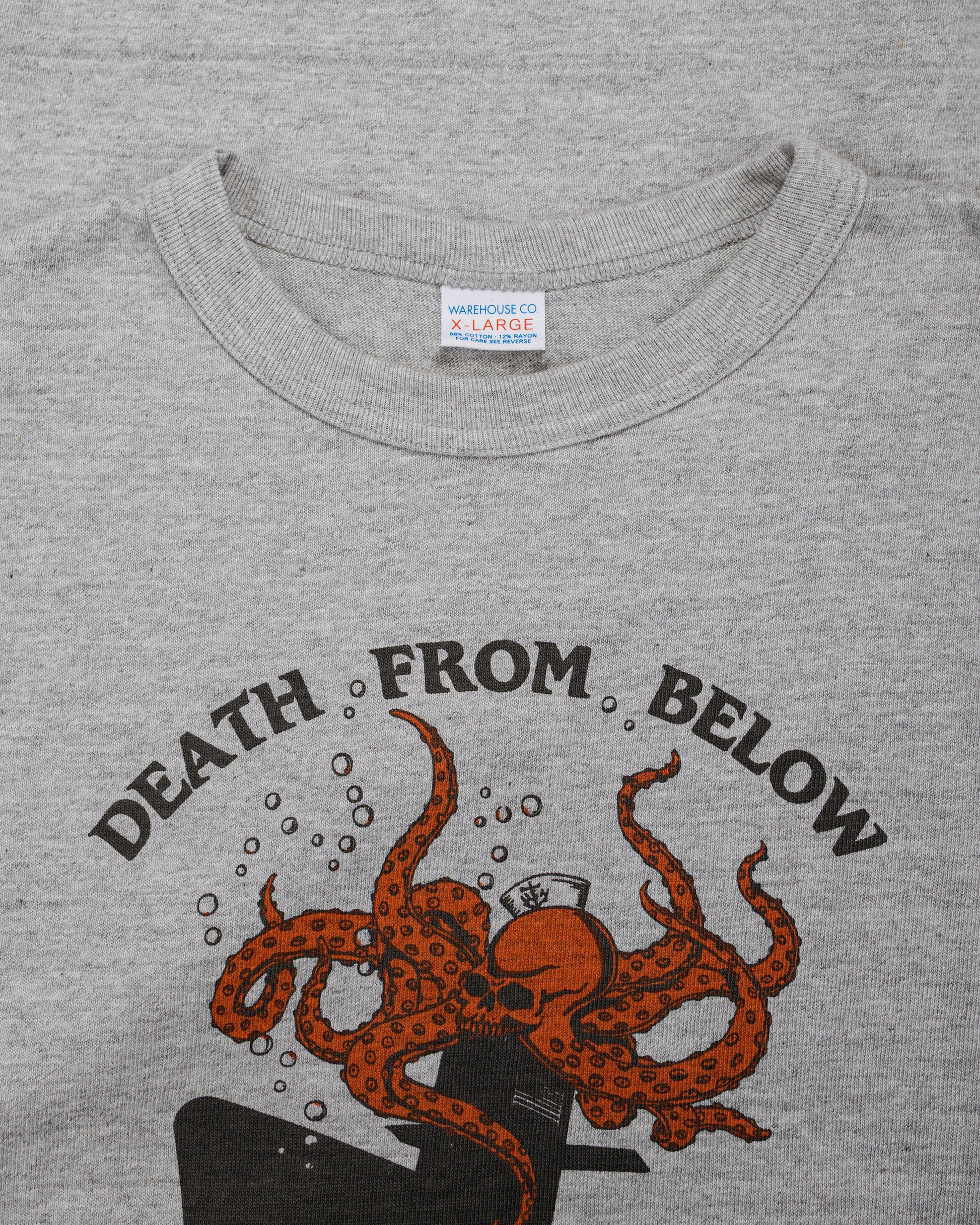lost & found Warehouse Warehouse Lot. 4096 88/12 Heather Crew Neck T Death From Below Gray