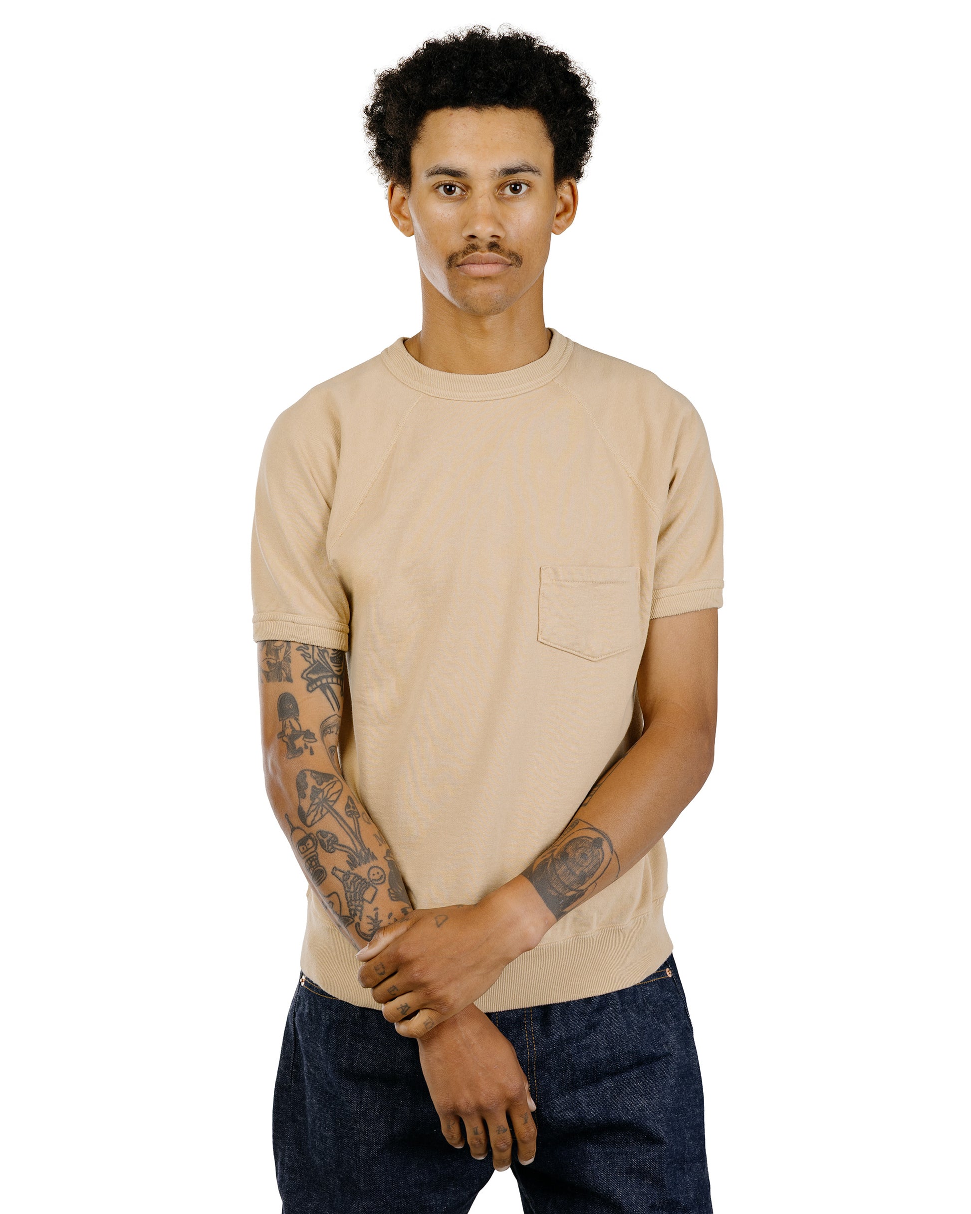 lost & found Warehouse Warehouse Lot. 4105 Short Sleeve SW With Pocket Plain Dark Beige