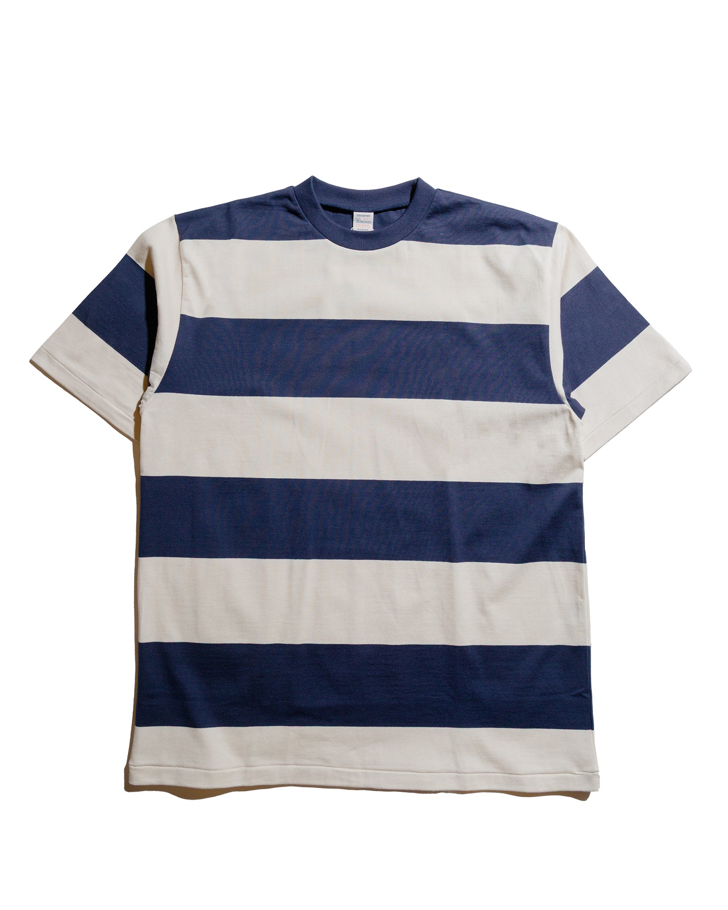 lost & found Warehouse Warehouse Lot. 4108 S/S 4in Border T Navy/Kinari
