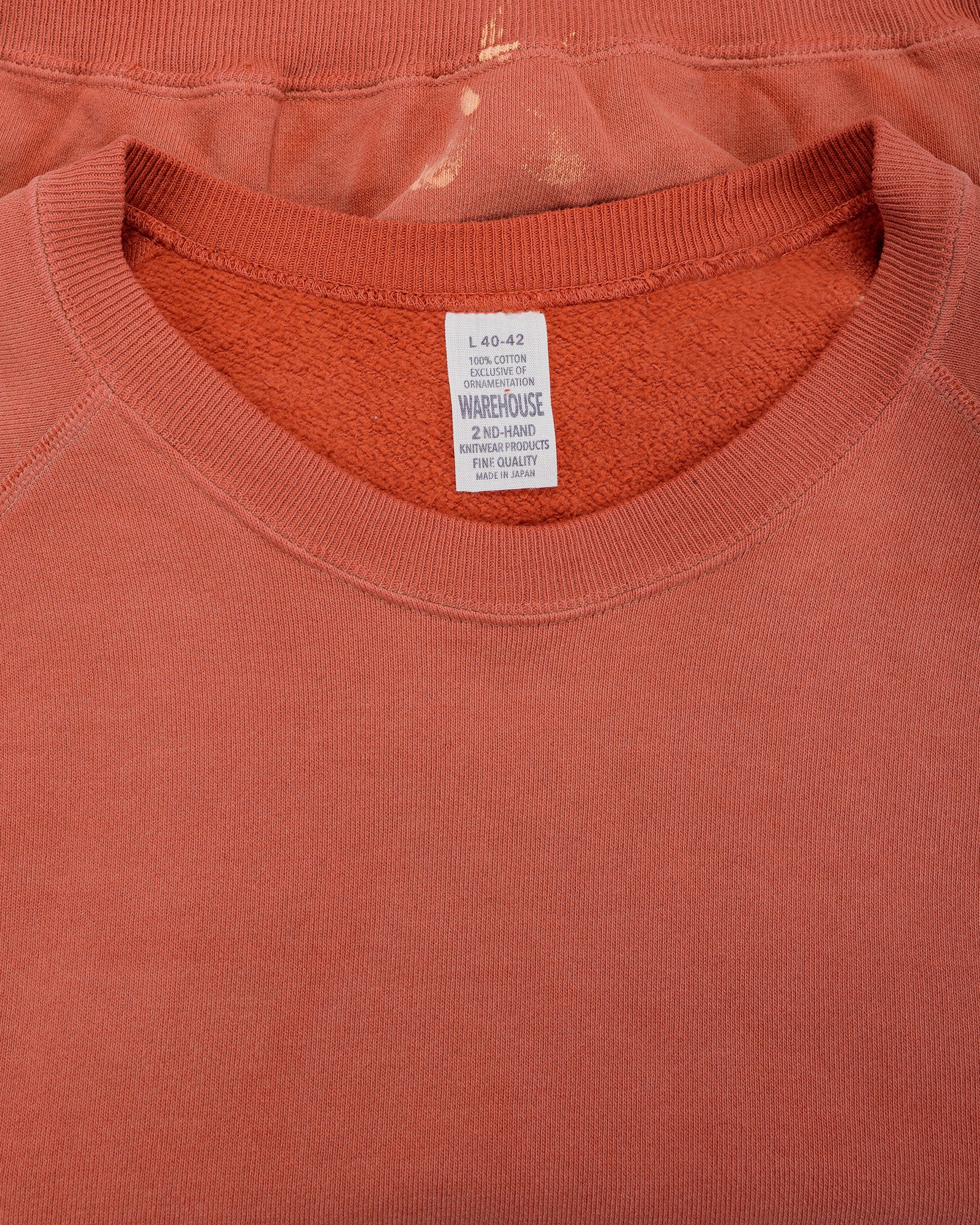 lost & found Warehouse Warehouse Lot. 461 Raglan Crew Neck SW U/W Sun Burned Red