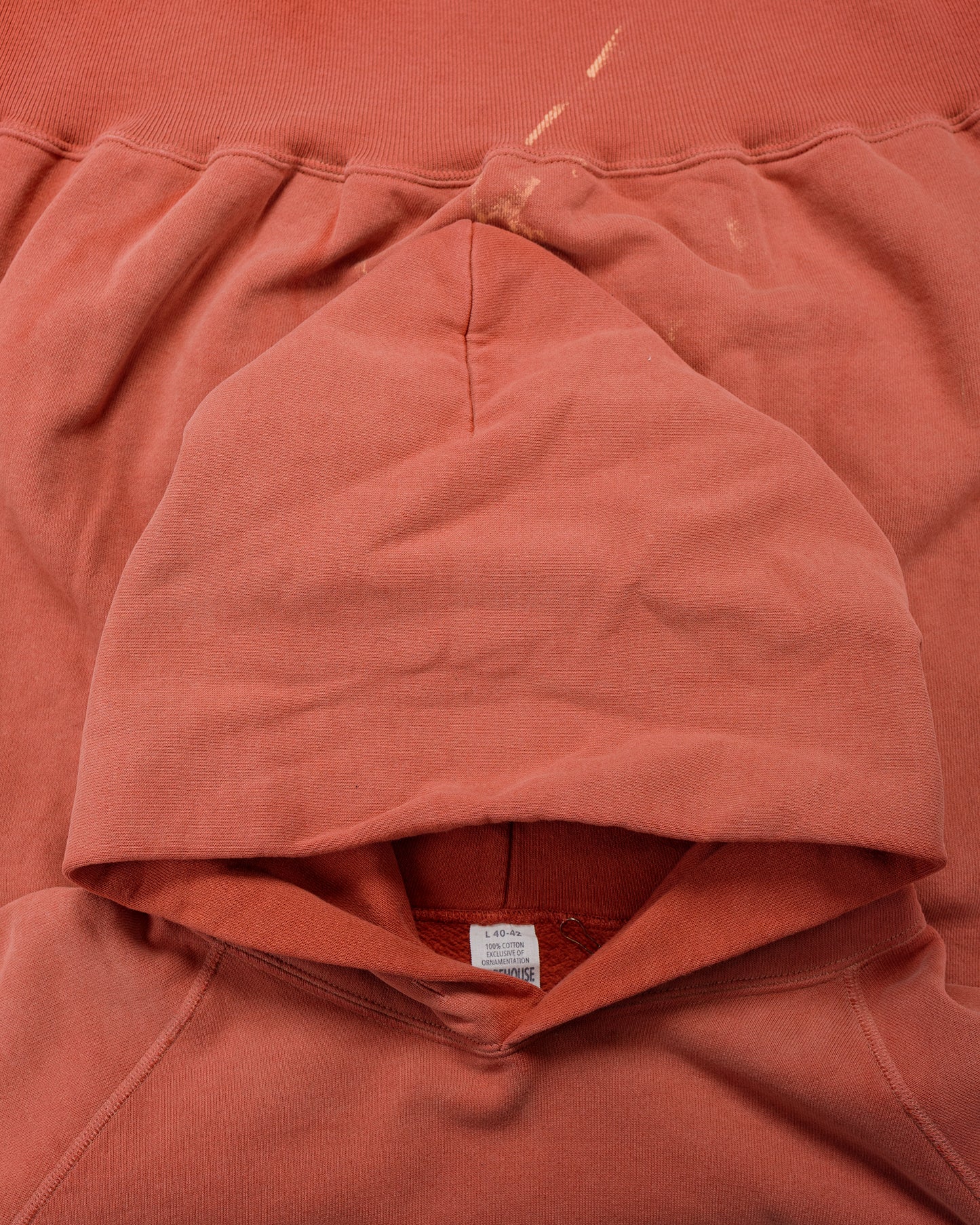 lost & found Warehouse Warehouse Lot. 462 Raglan Hood U/W Sun Burned Red