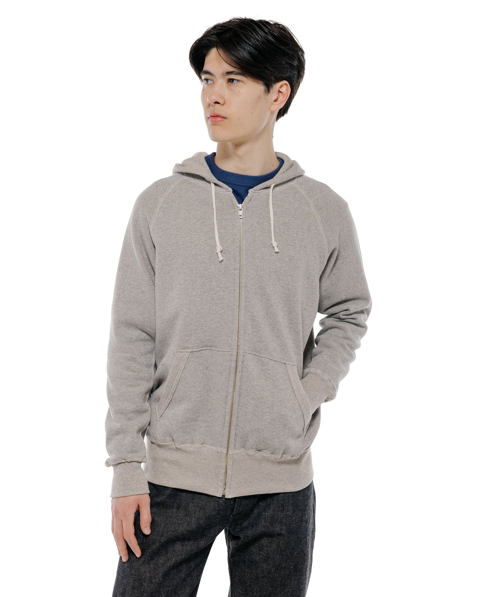 lost & found Warehouse Warehouse Lot. 496 Raglan Freedom Full Zip Hood Heather Gray