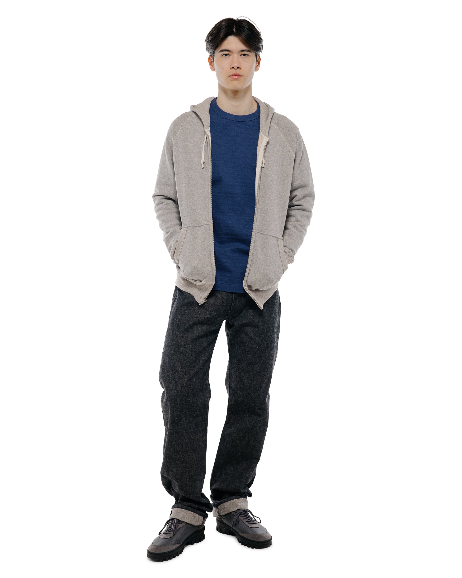 lost & found Warehouse Warehouse Lot. 496 Raglan Freedom Full Zip Hood Heather Gray