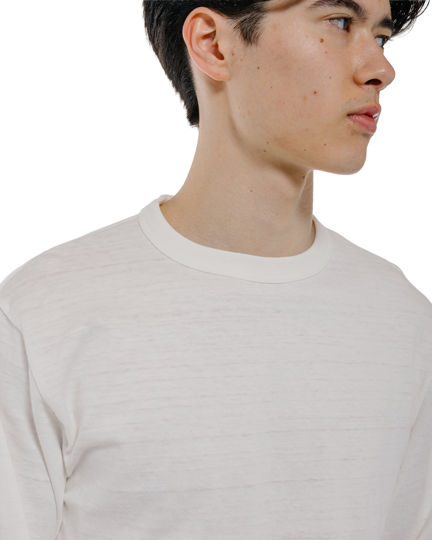 lost & found Warehouse Warehouse Lot. 5906 Long Sleeve Crew Neck T-Shirt Off White