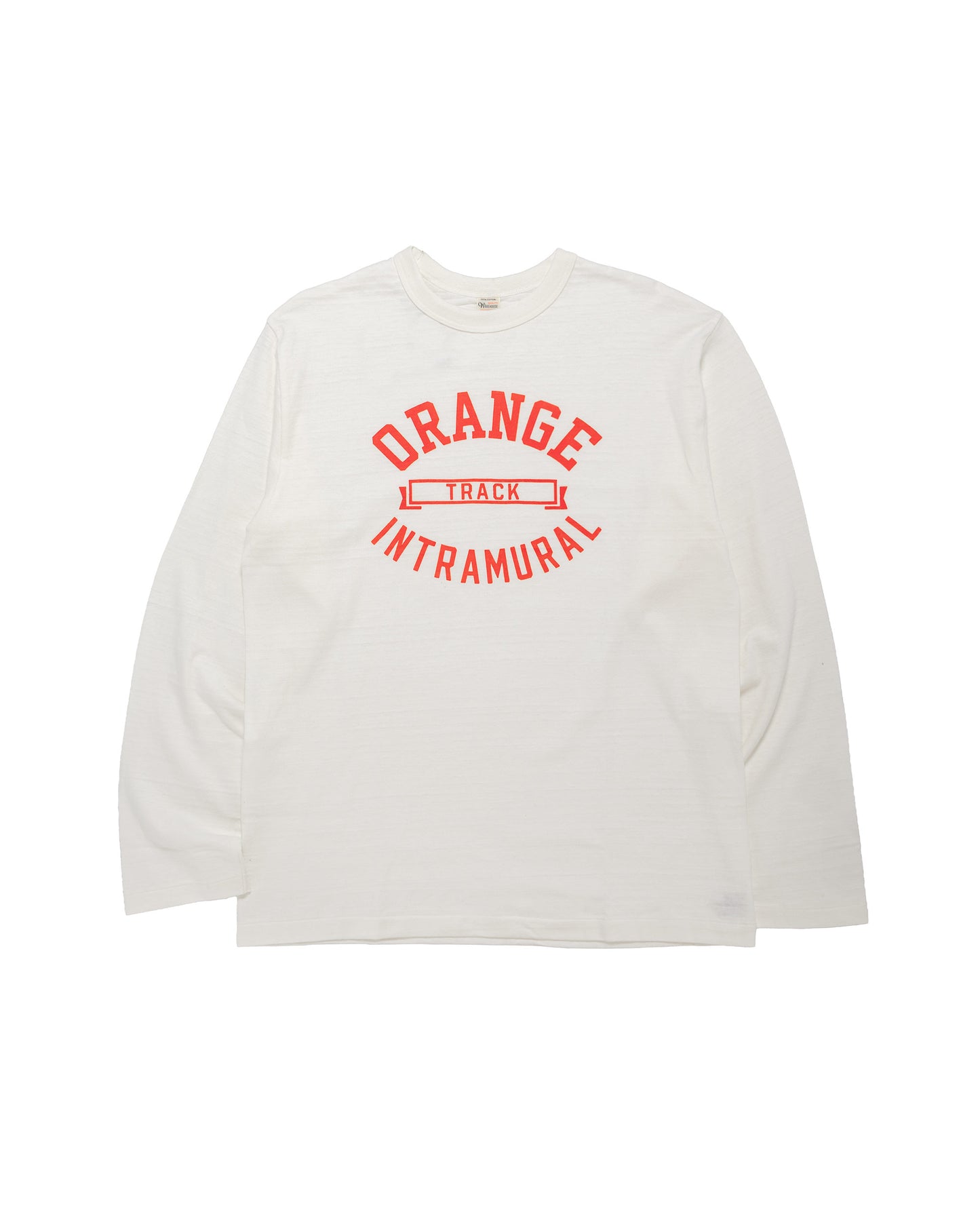 Warehouse Lot. 5906 Long Sleeve Crew Neck T-Shirt Orange Off White