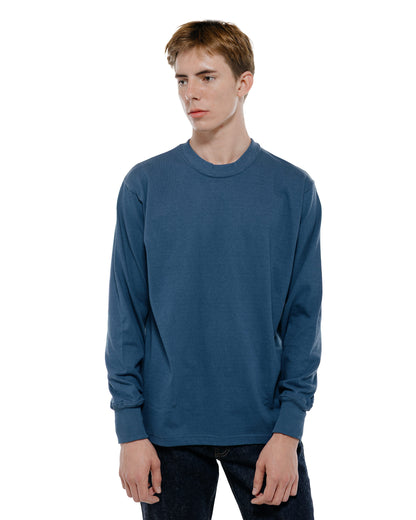 Warehouse Lot. 5914 Long Sleeve Crew Neck T-Shirt Solid Blue