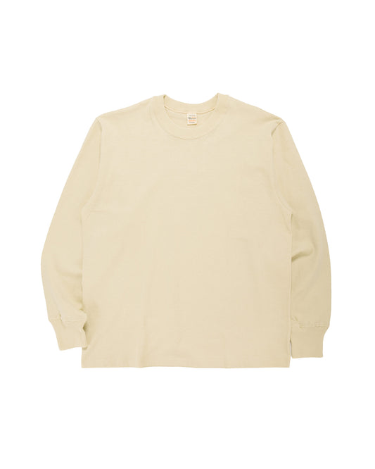Warehouse Lot. 5914 Long Sleeve Crew Neck T-Shirt Solid Cream