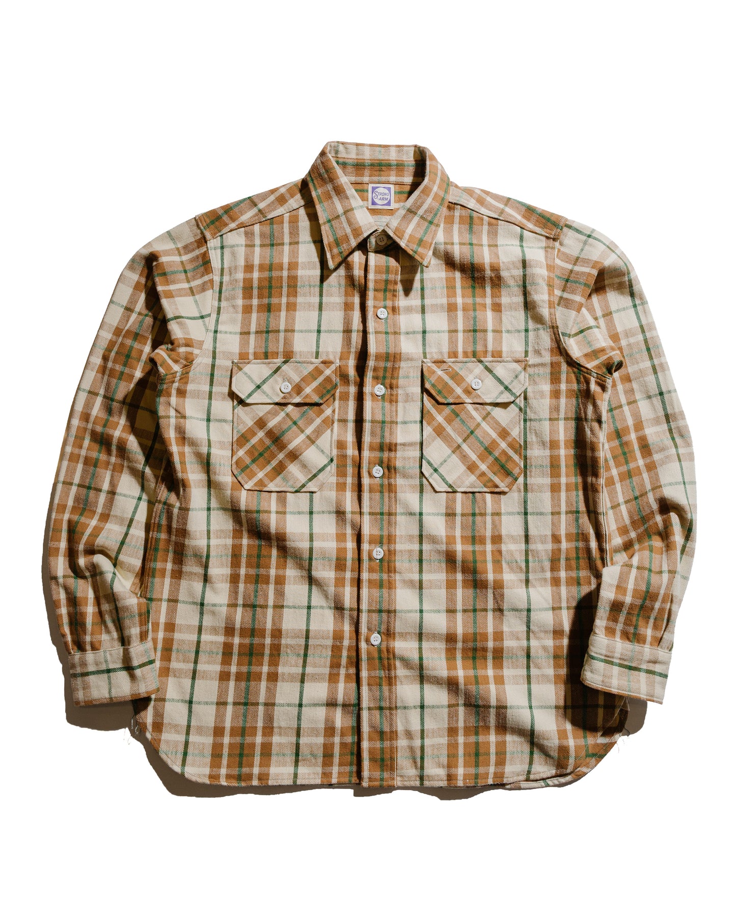 lost & found Warehouse Warehouse Lot. JG-06-2 The Modern Flannel (The Notched Pockets) A Beige