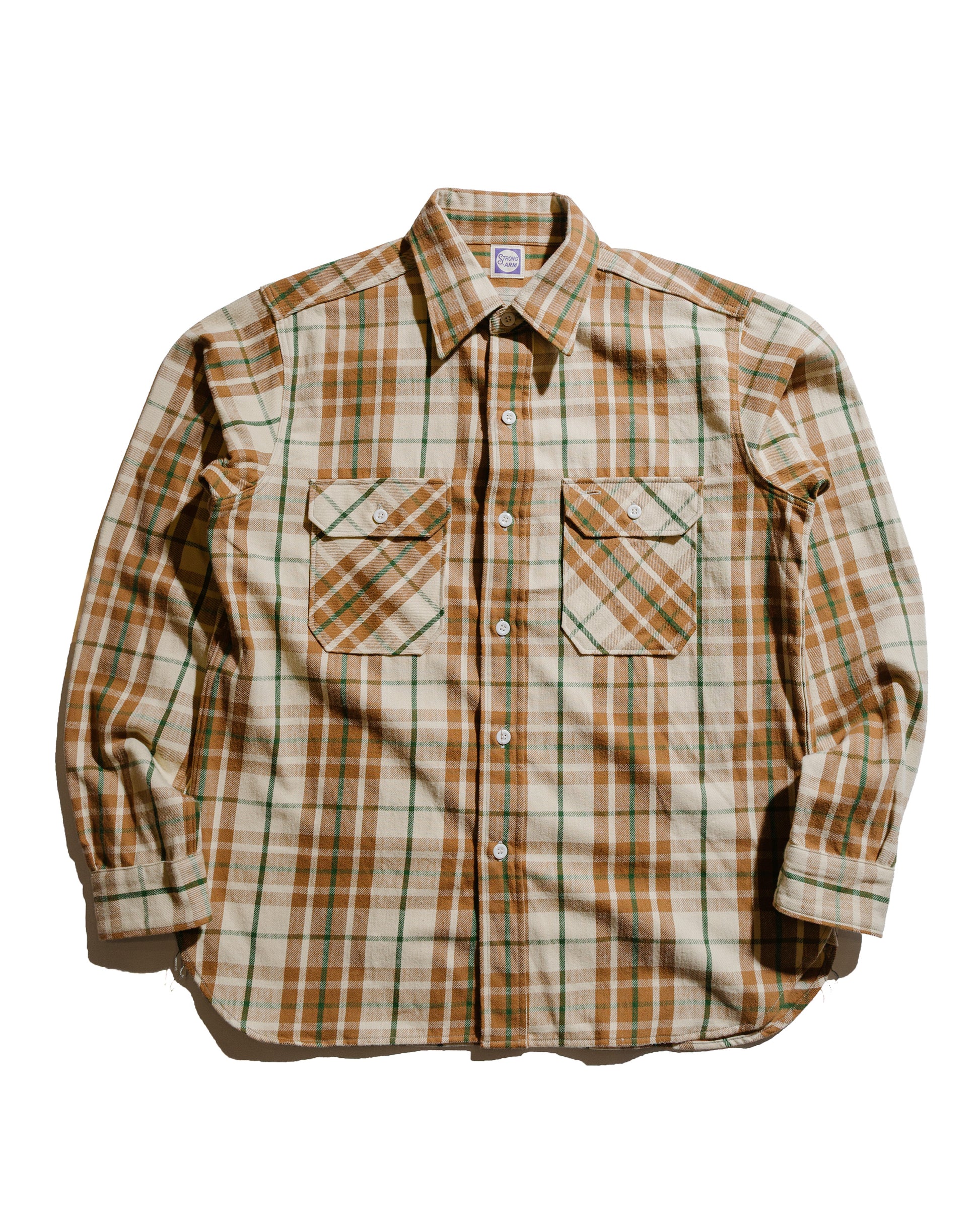 lost & found Warehouse Warehouse Lot. JG-06-2 The Modern Flannel (The Notched Pockets) A Beige