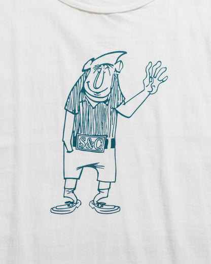 lost & found Warehouse Warehouse Lot. JG-CS06 Hello T-Shirt Off White
