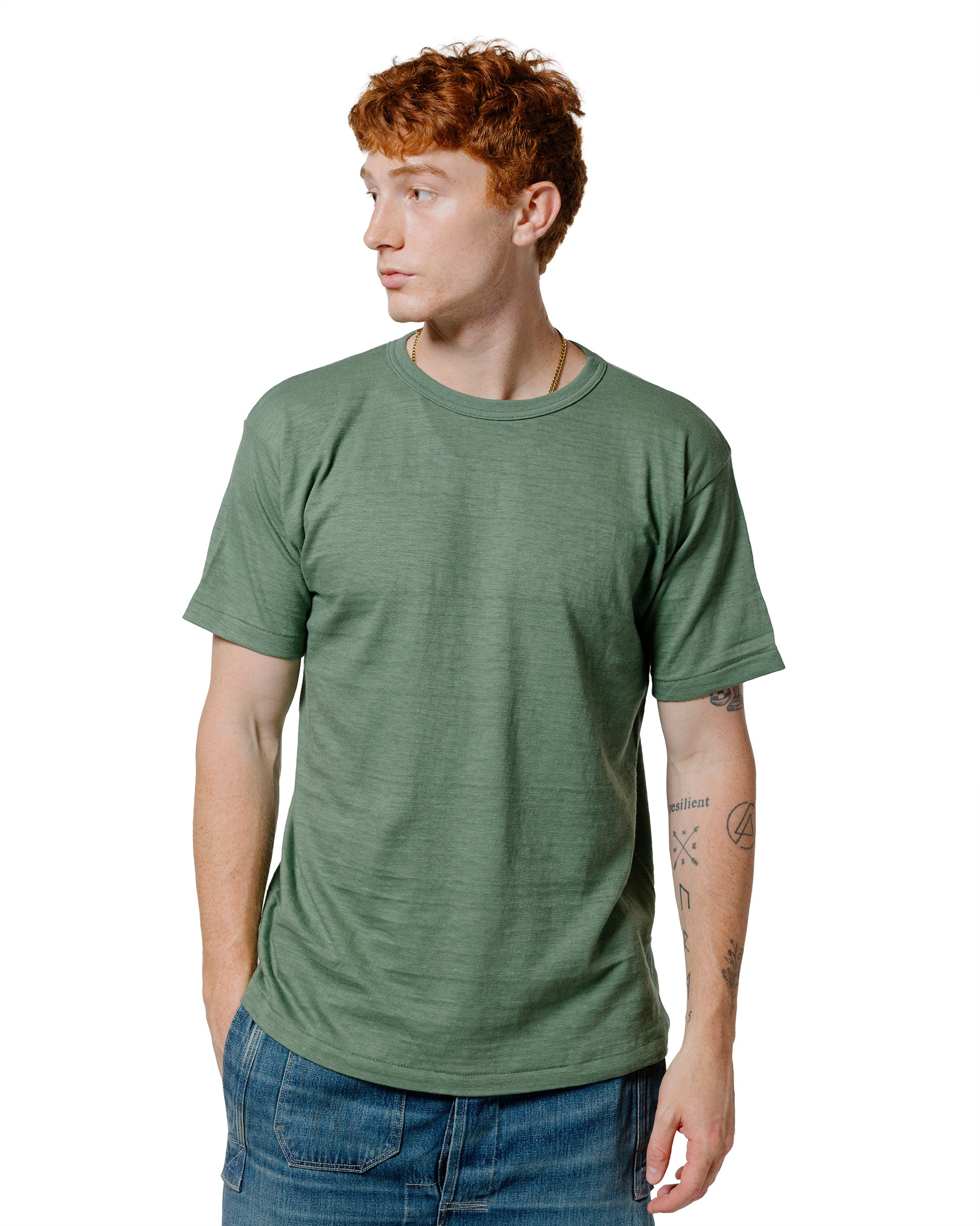 lost & found Warehouse Warehouse Lot. JG-CS06 Standard T-Shirt MC Green