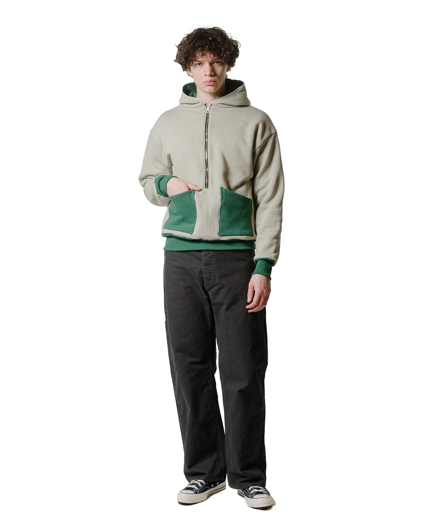 lost & found Warehouse Warehouse Lot. JG-CS11 The Olympic Champion Sweat Parka Beige/Green