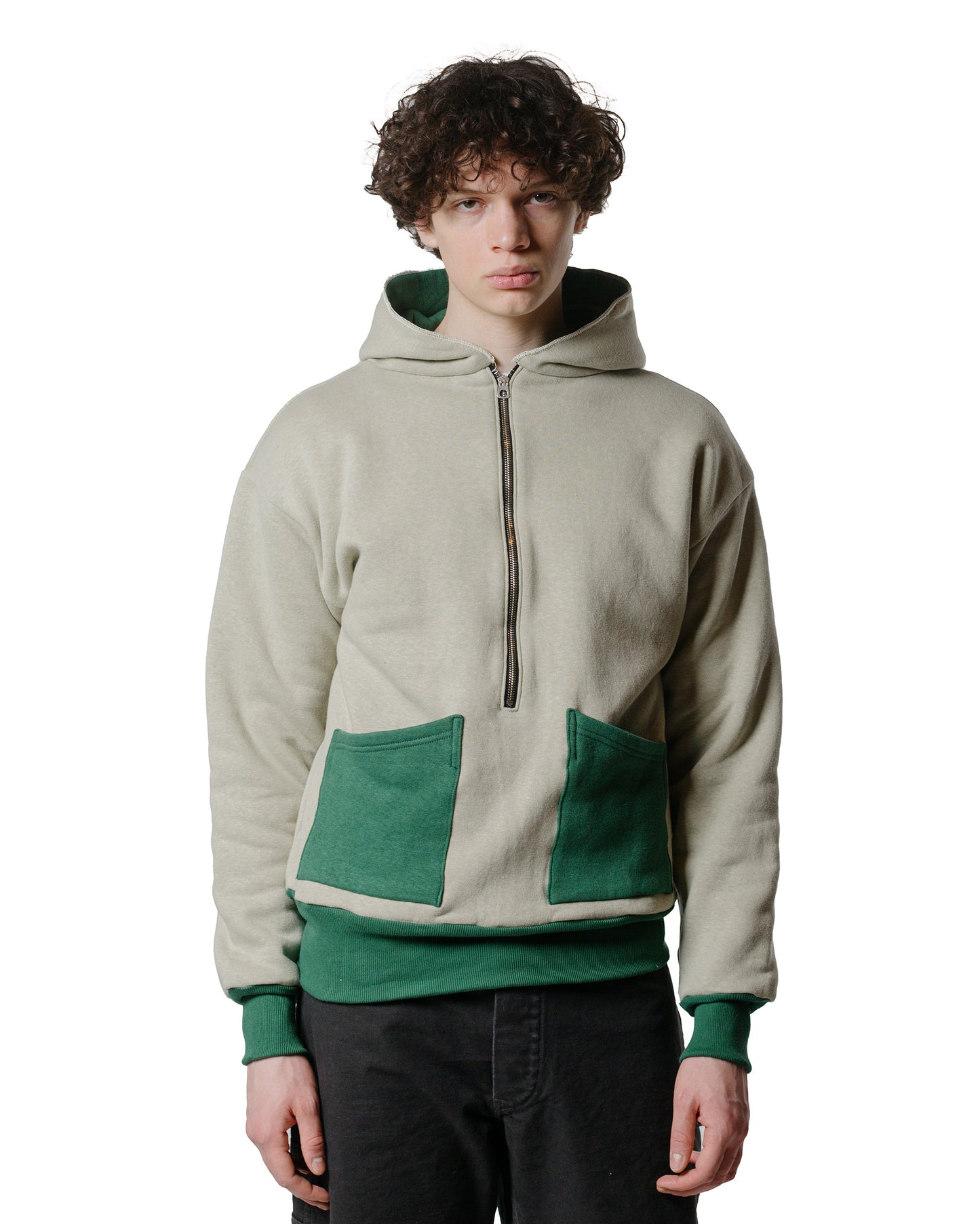 lost & found Warehouse Warehouse Lot. JG-CS11 The Olympic Champion Sweat Parka Beige/Green