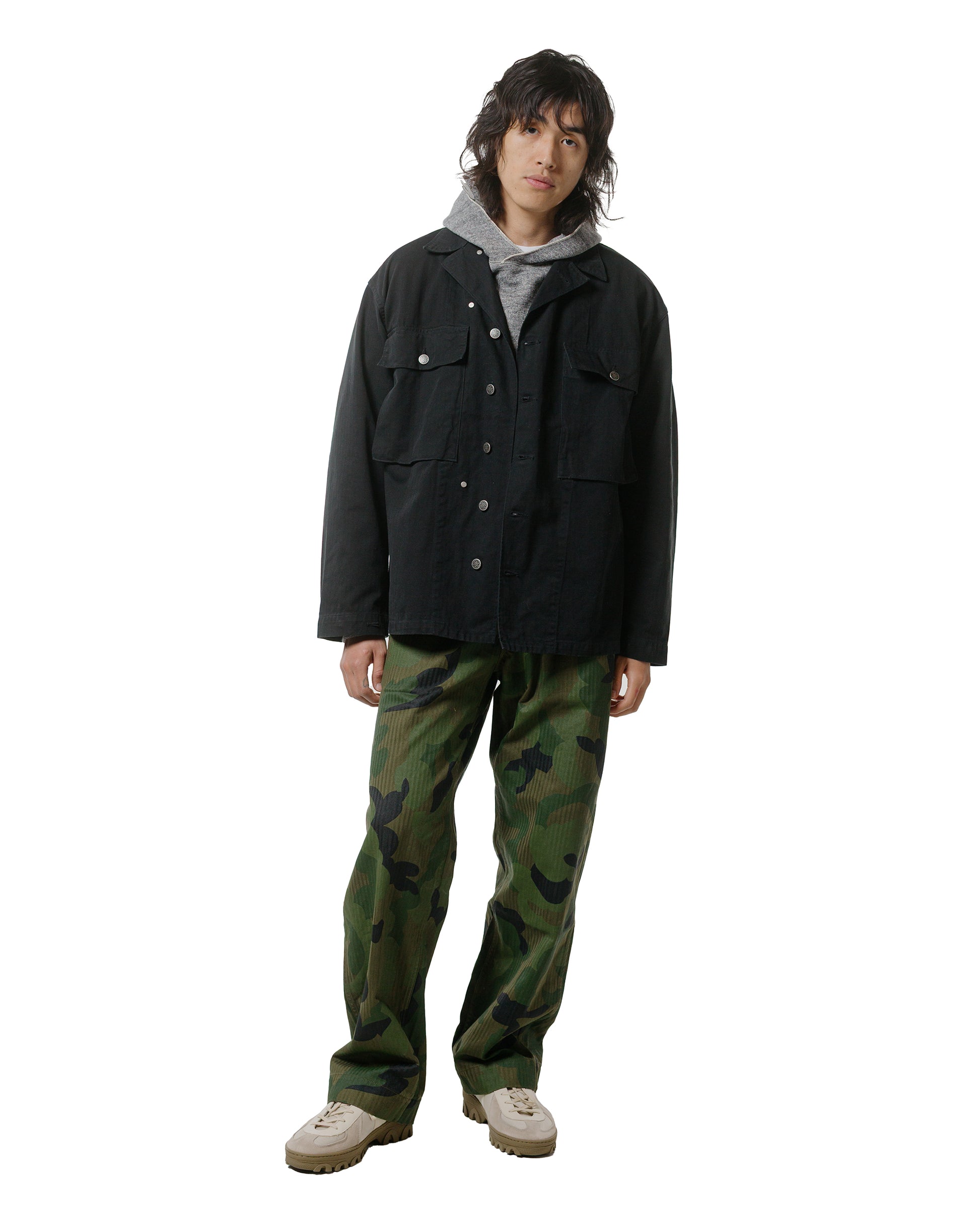 lost & found Warehouse Warehouse Lot. JG-CS12 The Knockout Sweatparka Plain Dark Heather Gray
