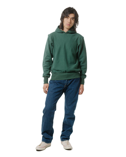 lost & found Warehouse Warehouse Lot. JG-CS17 Rib-Trimmed RW Hoodie No Print Dark Green