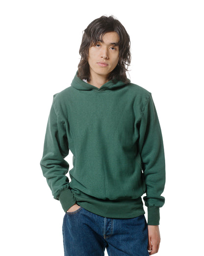 lost & found Warehouse Warehouse Lot. JG-CS17 Rib-Trimmed RW Hoodie No Print Dark Green