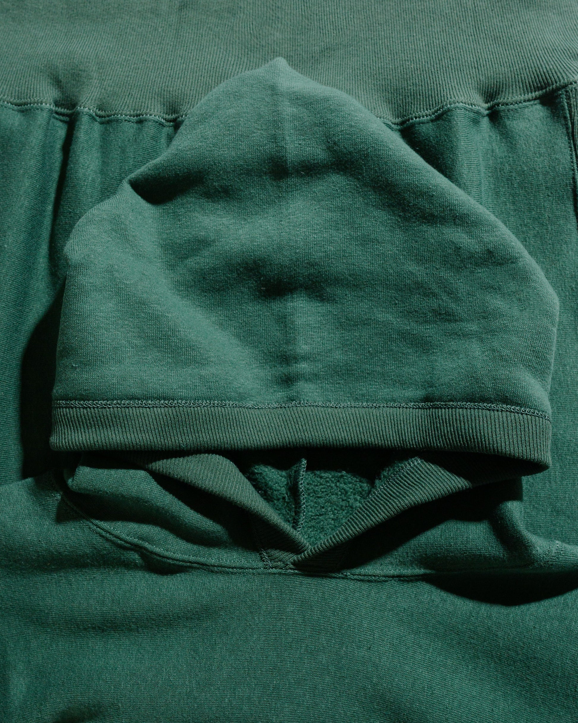 lost & found Warehouse Warehouse Lot. JG-CS17 Rib-Trimmed RW Hoodie No Print Dark Green